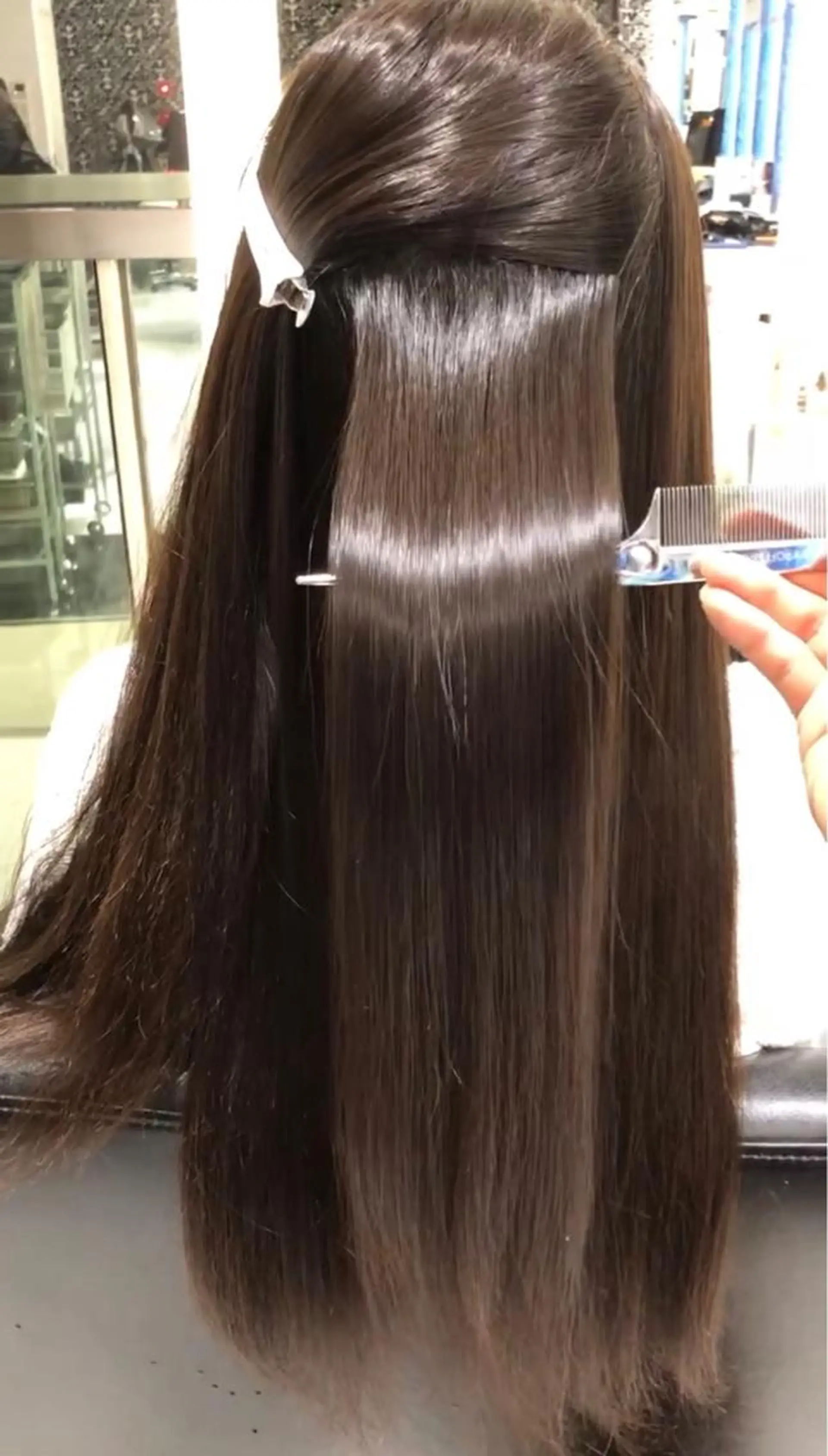 ロング パーマ 酸性ストレート ストレートパーマ 大野 仁のヘアスタイル