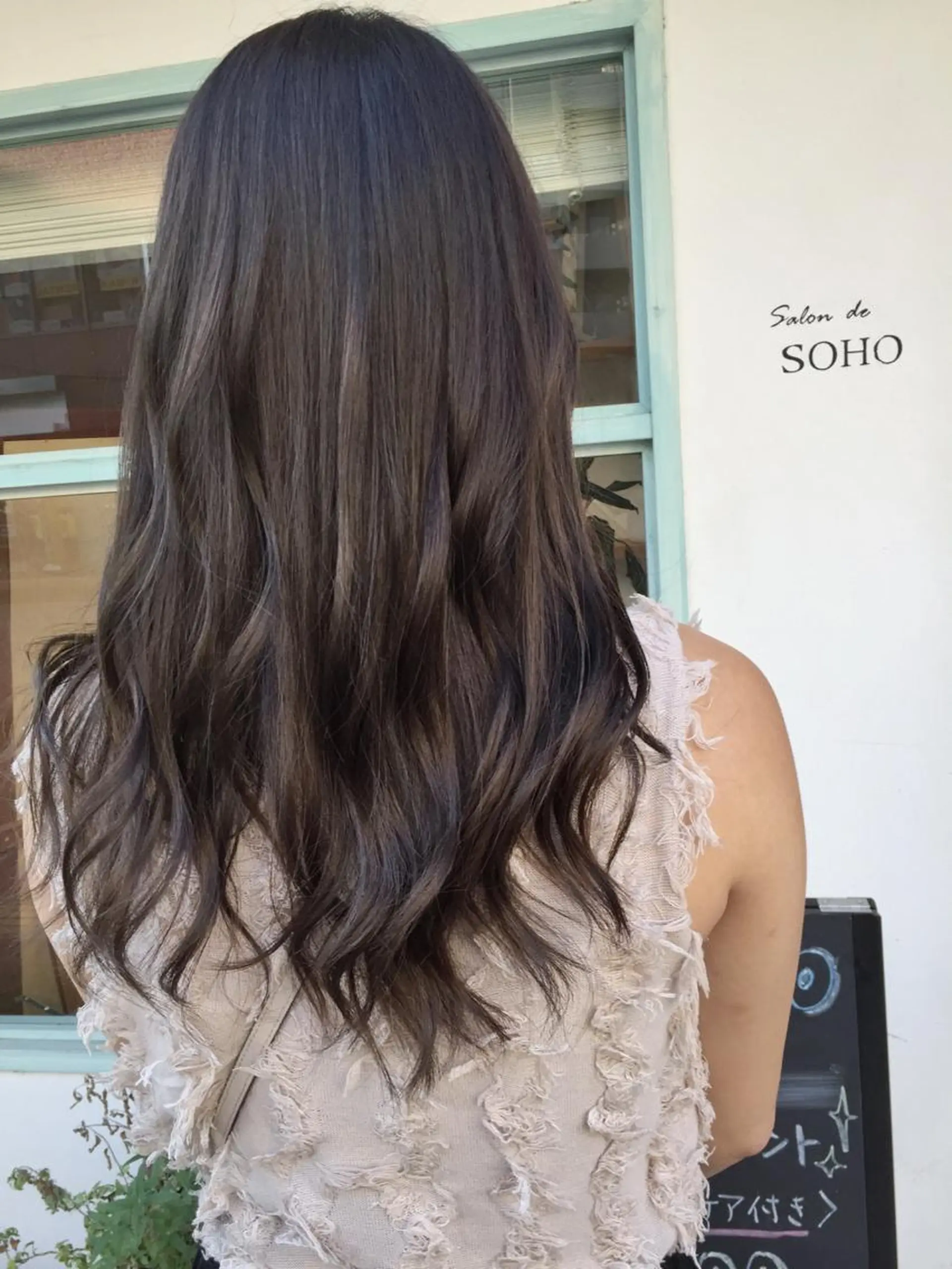 ロング カラー アッシュ ブルーカラー ブルーアッシュ ◇おの あすか◇のヘアスタイル