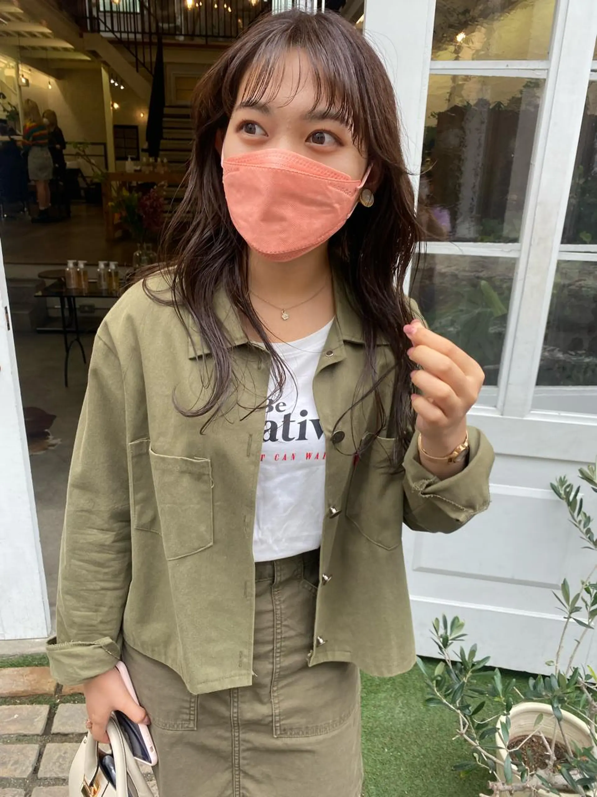 セミロング カラー 中谷 友莉花のヘアスタイル