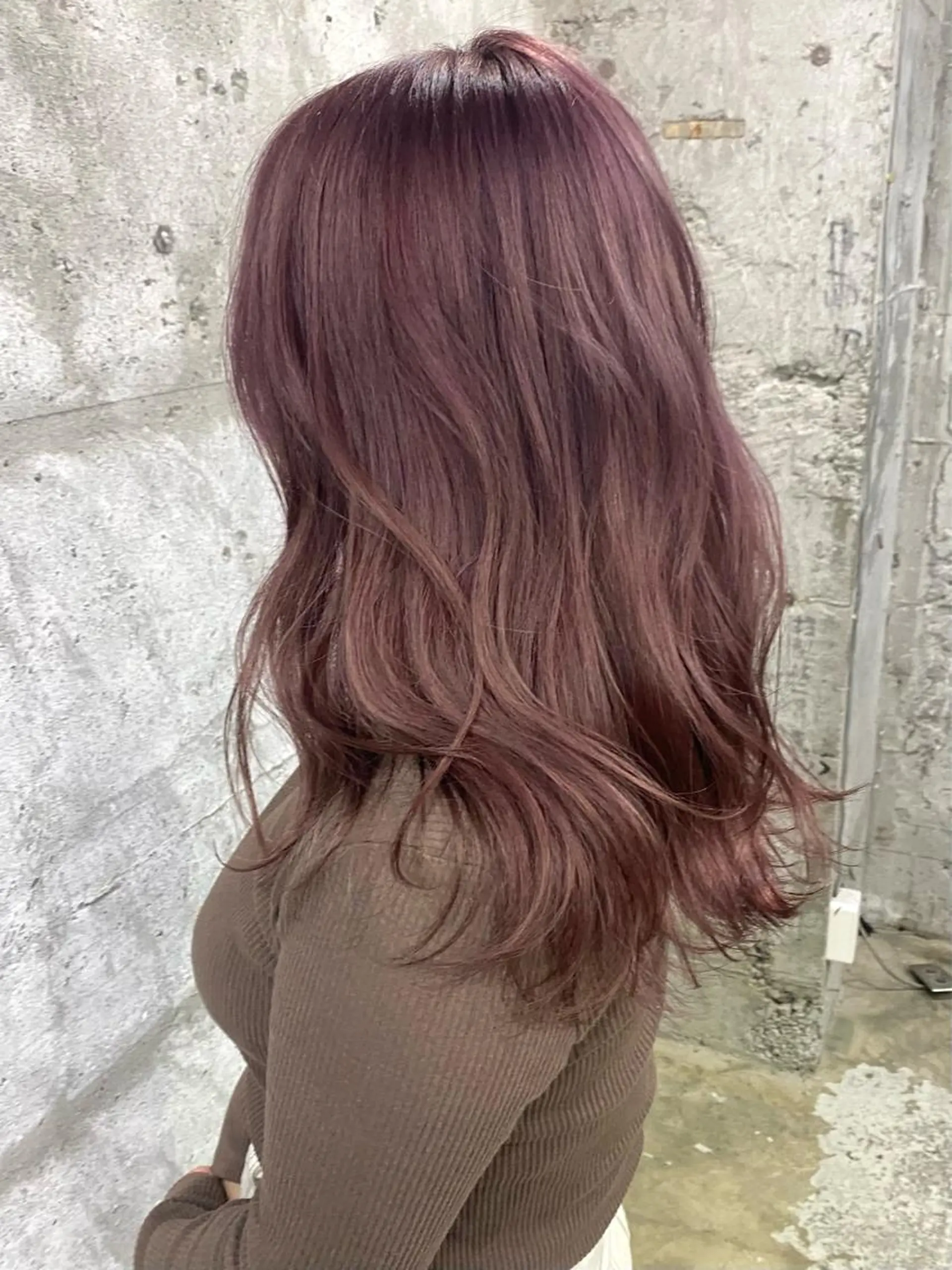 ミディアム ピンクブラウン 韓国風ヘア カット ヘアカラー ［似合わせヘア］ ✂︎OGURO✂︎のヘアスタイル