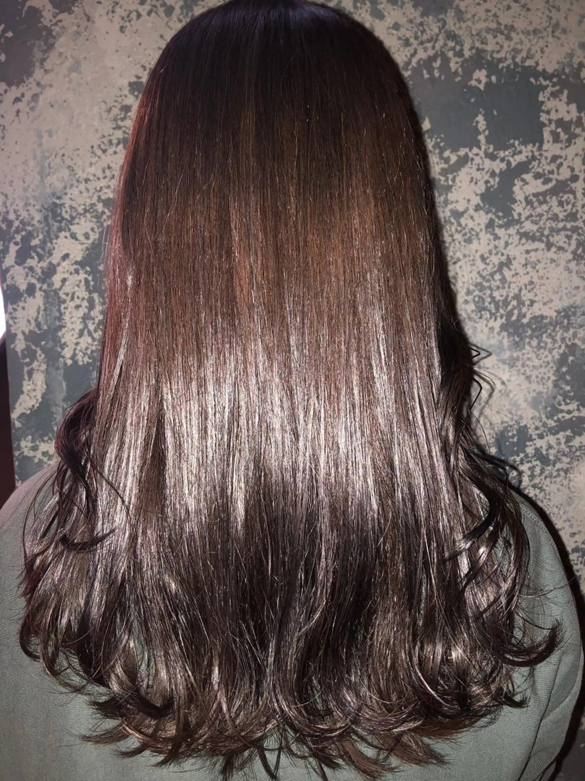 ロング カラー バイオレットカラー 松田 真央のヘアスタイル