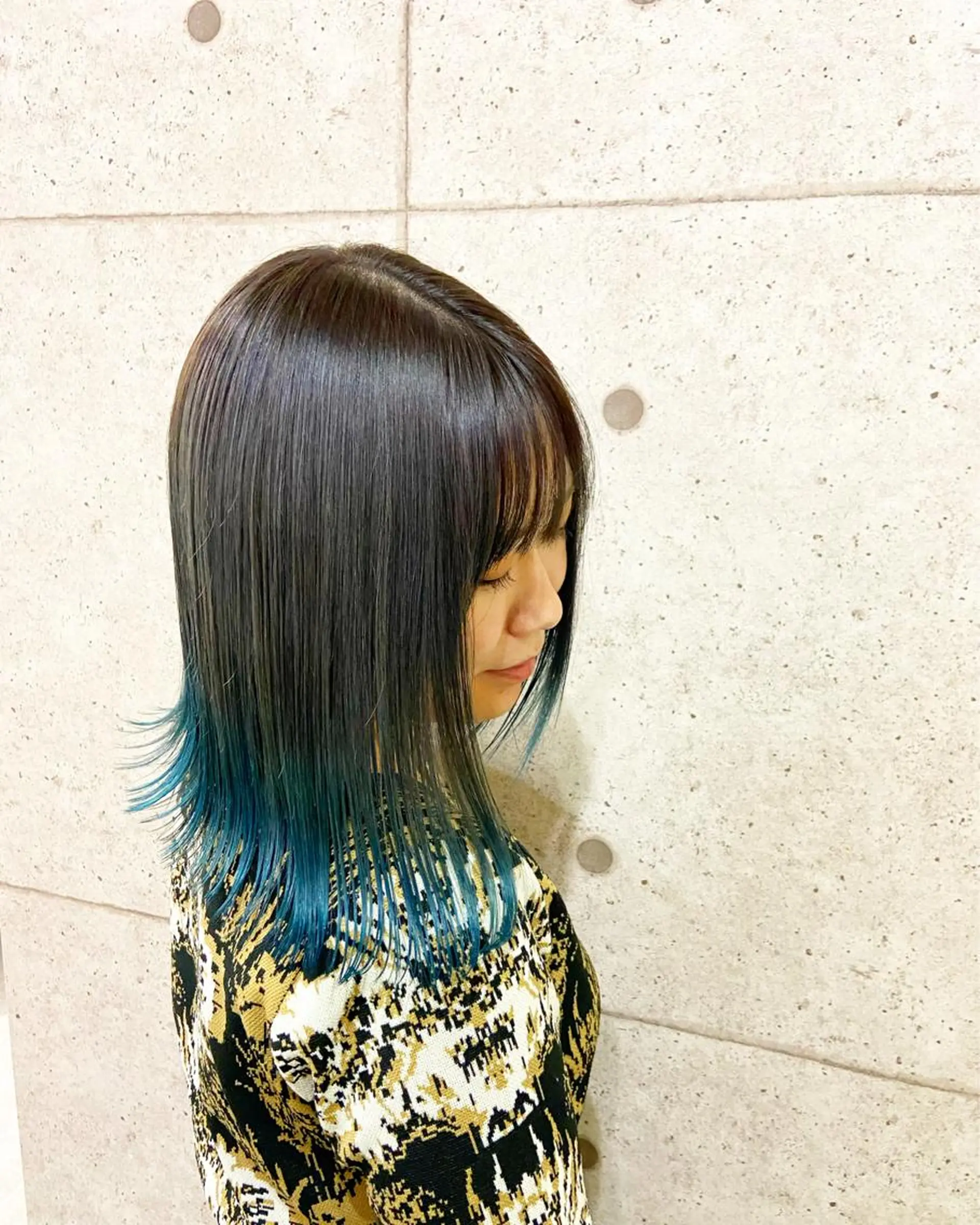 セミロング ヘアカラー ヘアセット☆ 髪質改善カラー☆まいのヘアスタイル