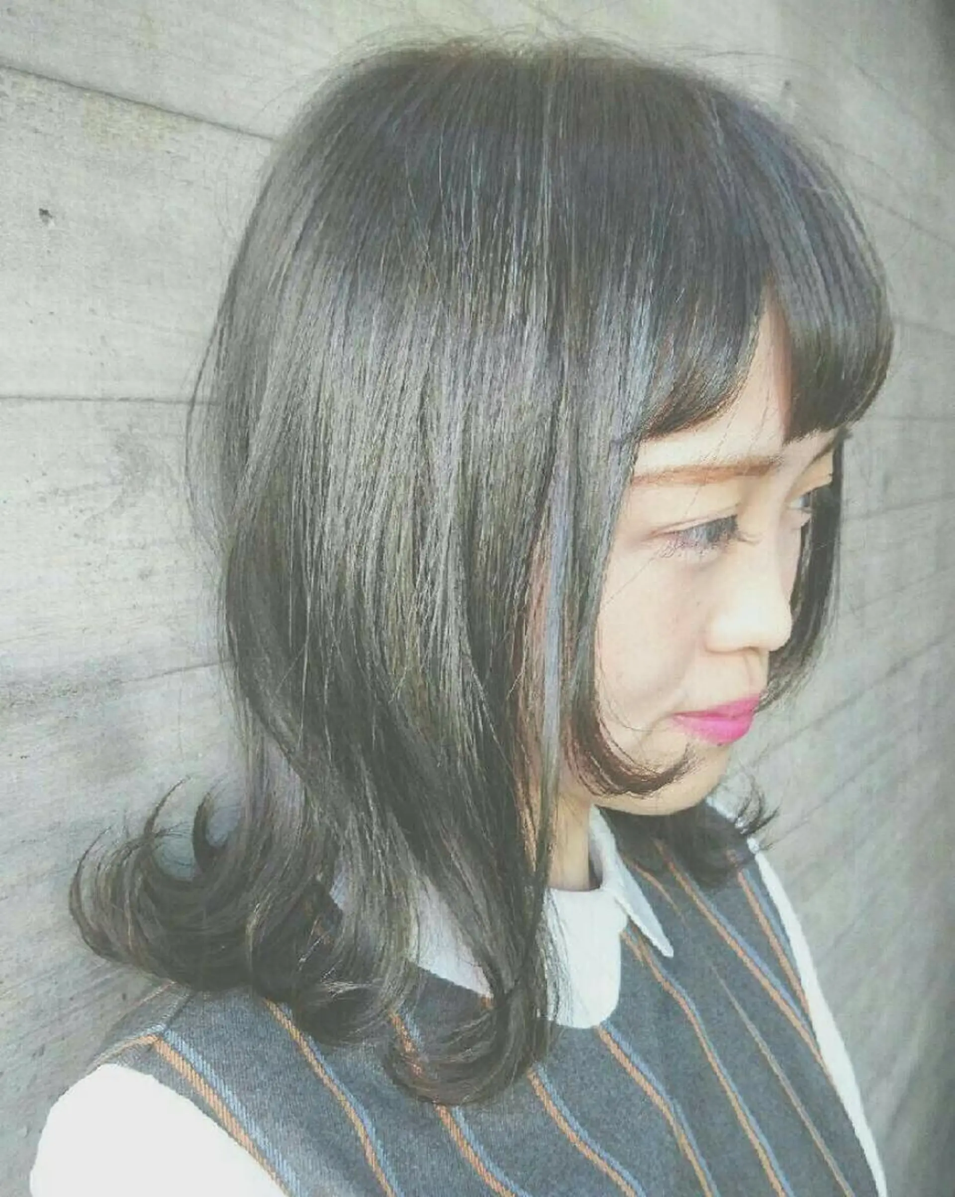 カラー セミロング ヘアカラー 平川 直子のヘアスタイル