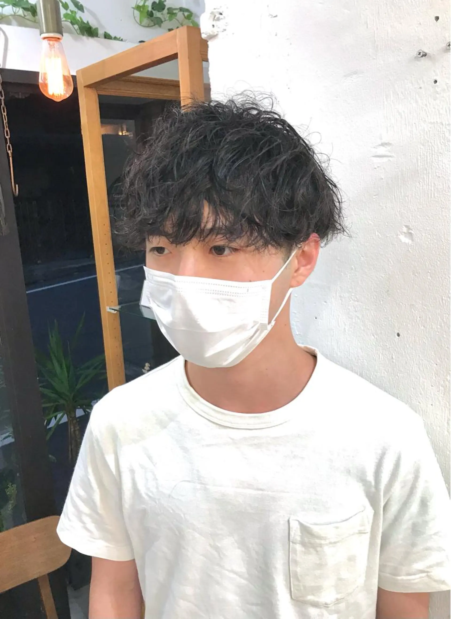 ショート パーマ メンズ メンズパーマ トリートメント カット パーマ 木村陸弥 似合わせ 透明感カラー🌿のヘアスタイル