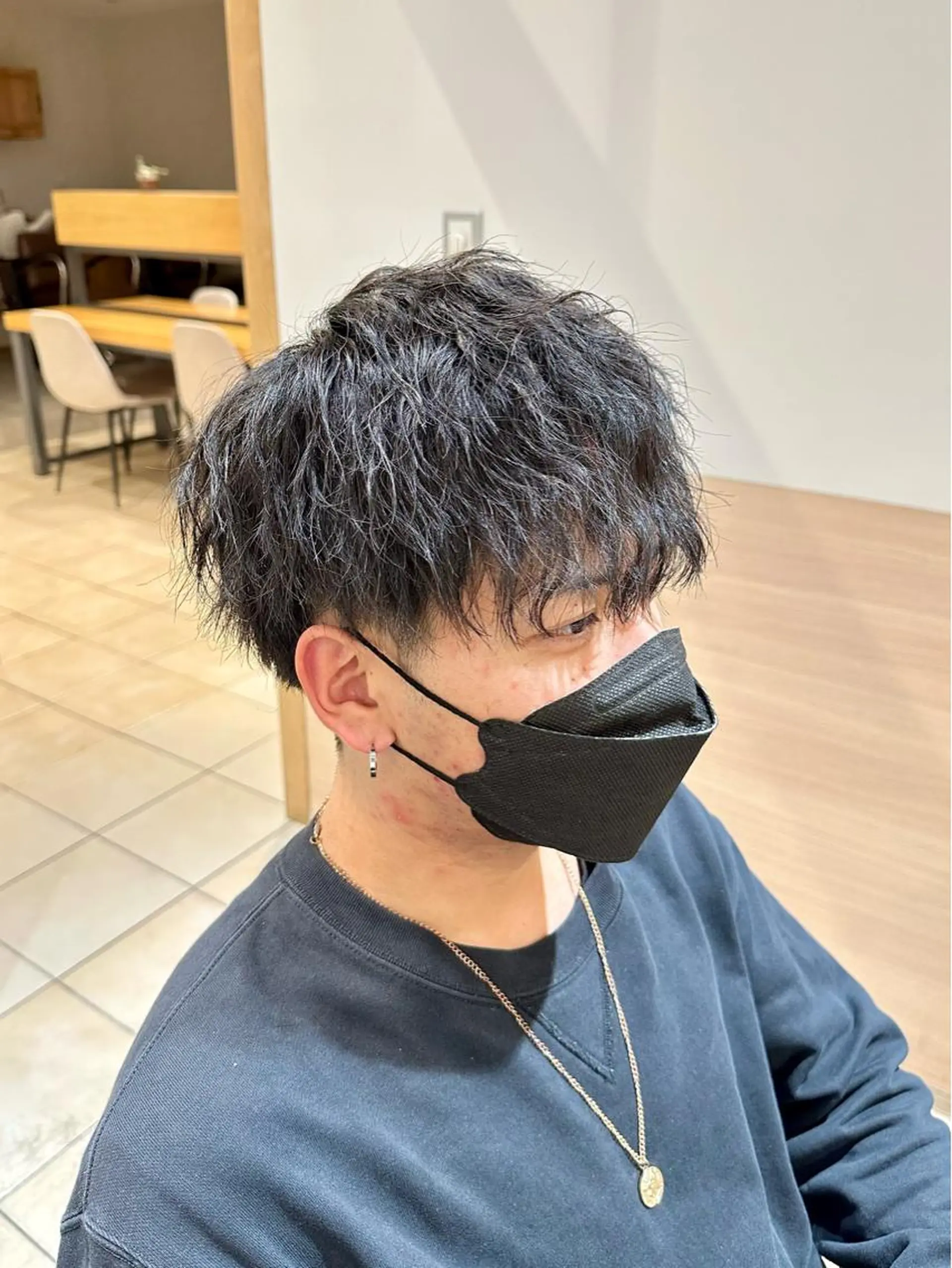 ショート メンズ Geniee horie所属・ともや 髪質改善縮毛矯正のヘアスタイル