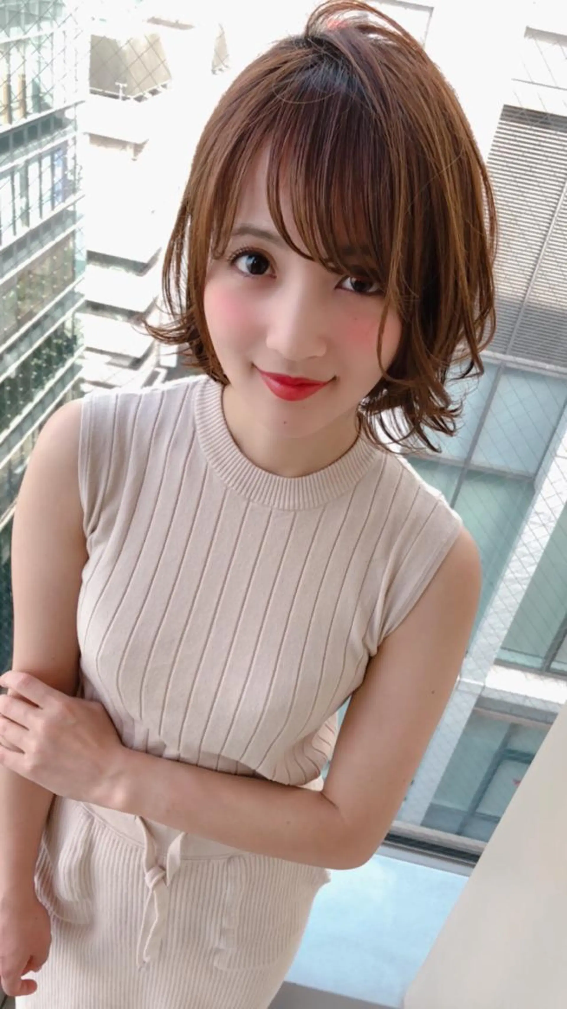 ショート カラー ヘアアレンジ 女性が憧れる ショート/角田愛和のヘアスタイル