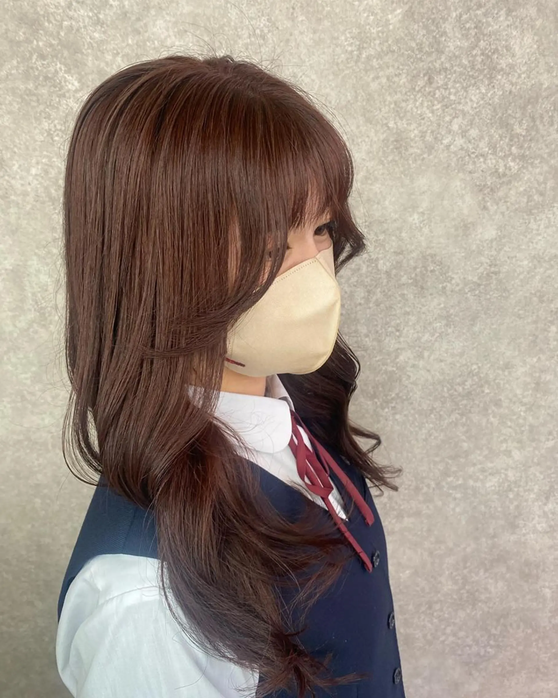 ロング カラー ベージュカラー ブラウンカラー ピンクカラー ピンクベージュ ピンクブラウン UNDER vr 【アンダーバー】のヘアスタイル