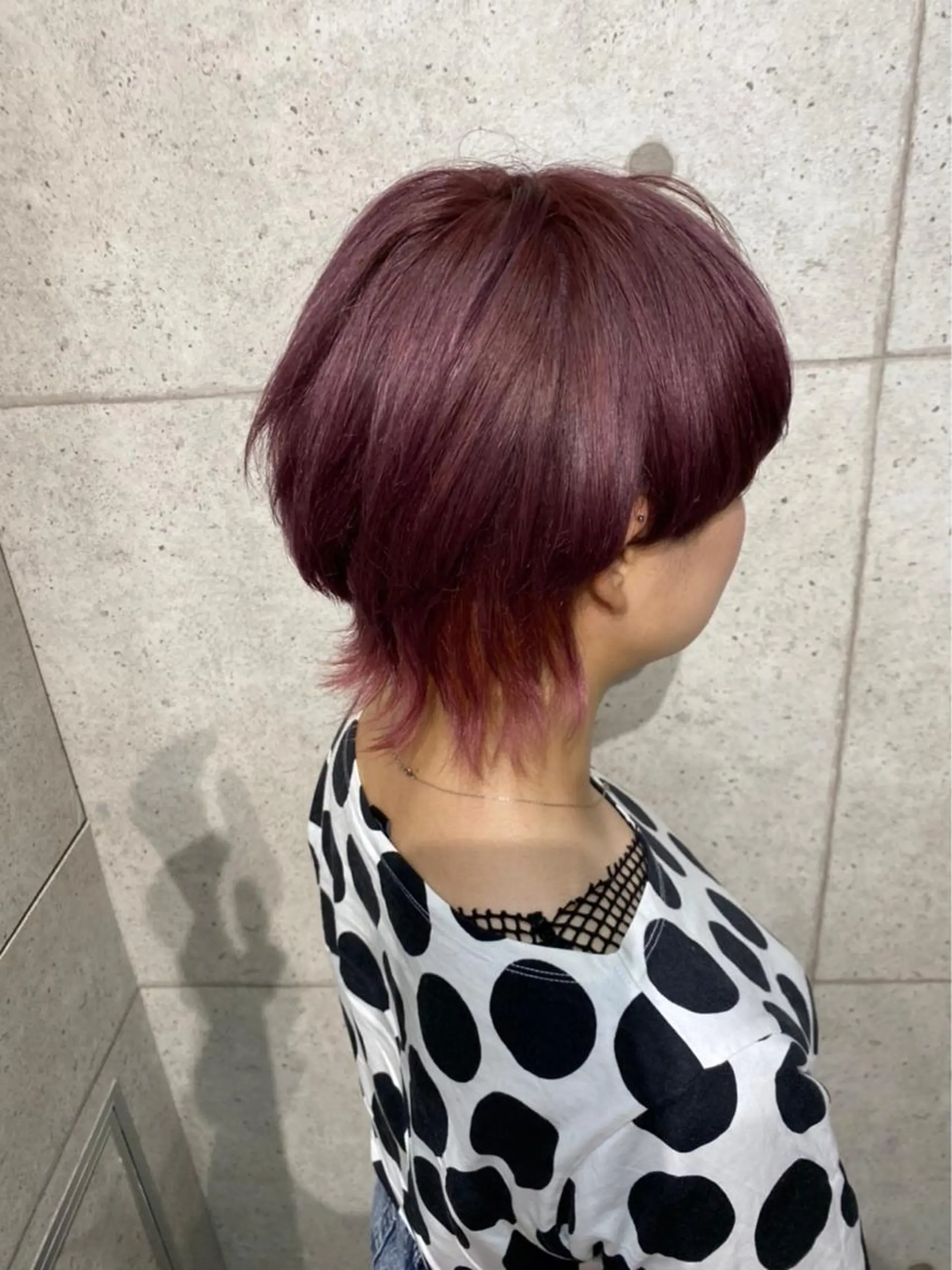 カラー ピンクカラー ピンクパープル 藤田 清志のヘアスタイル