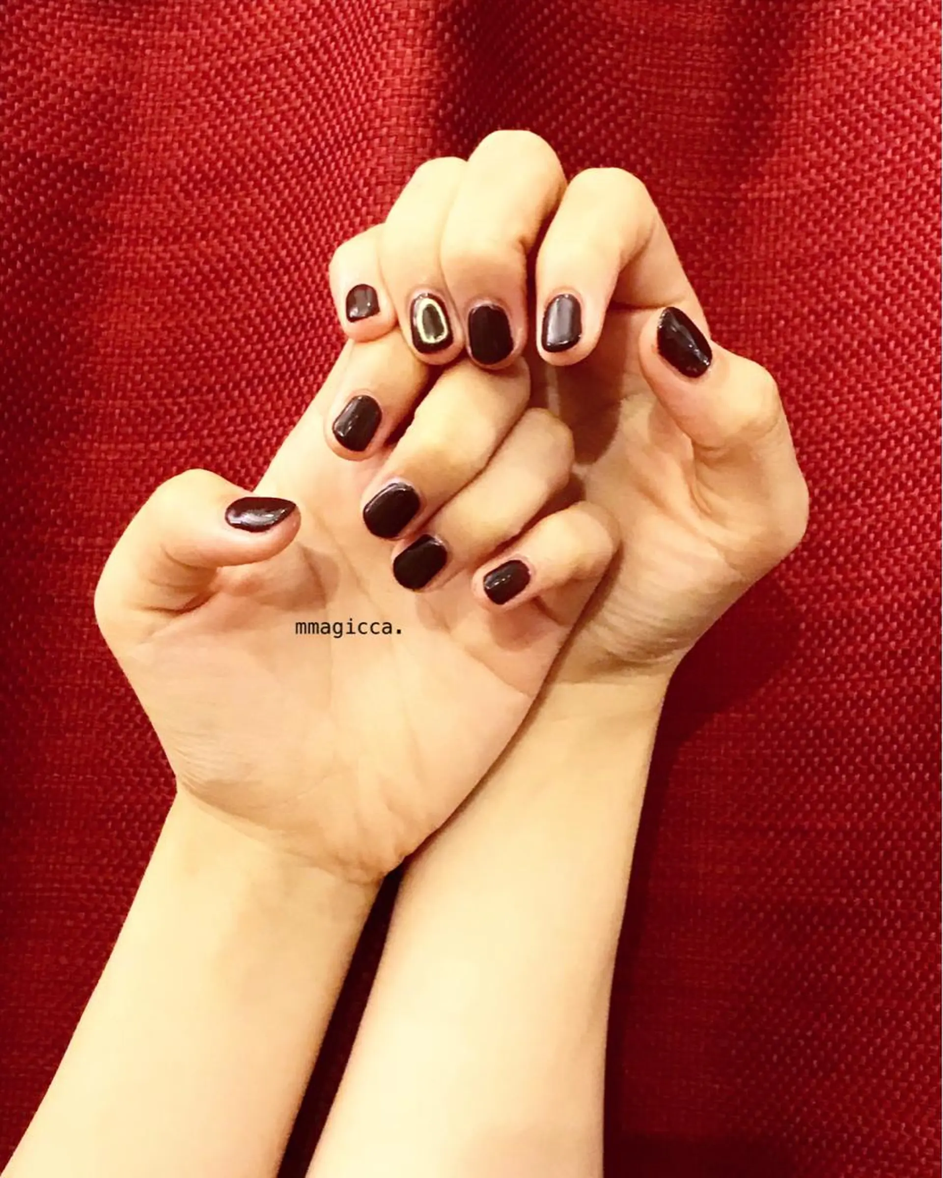 ネイル ブラウン ジェルネイル ハンドネイル mmagicca. 【 まじか. 】のネイルデザイン