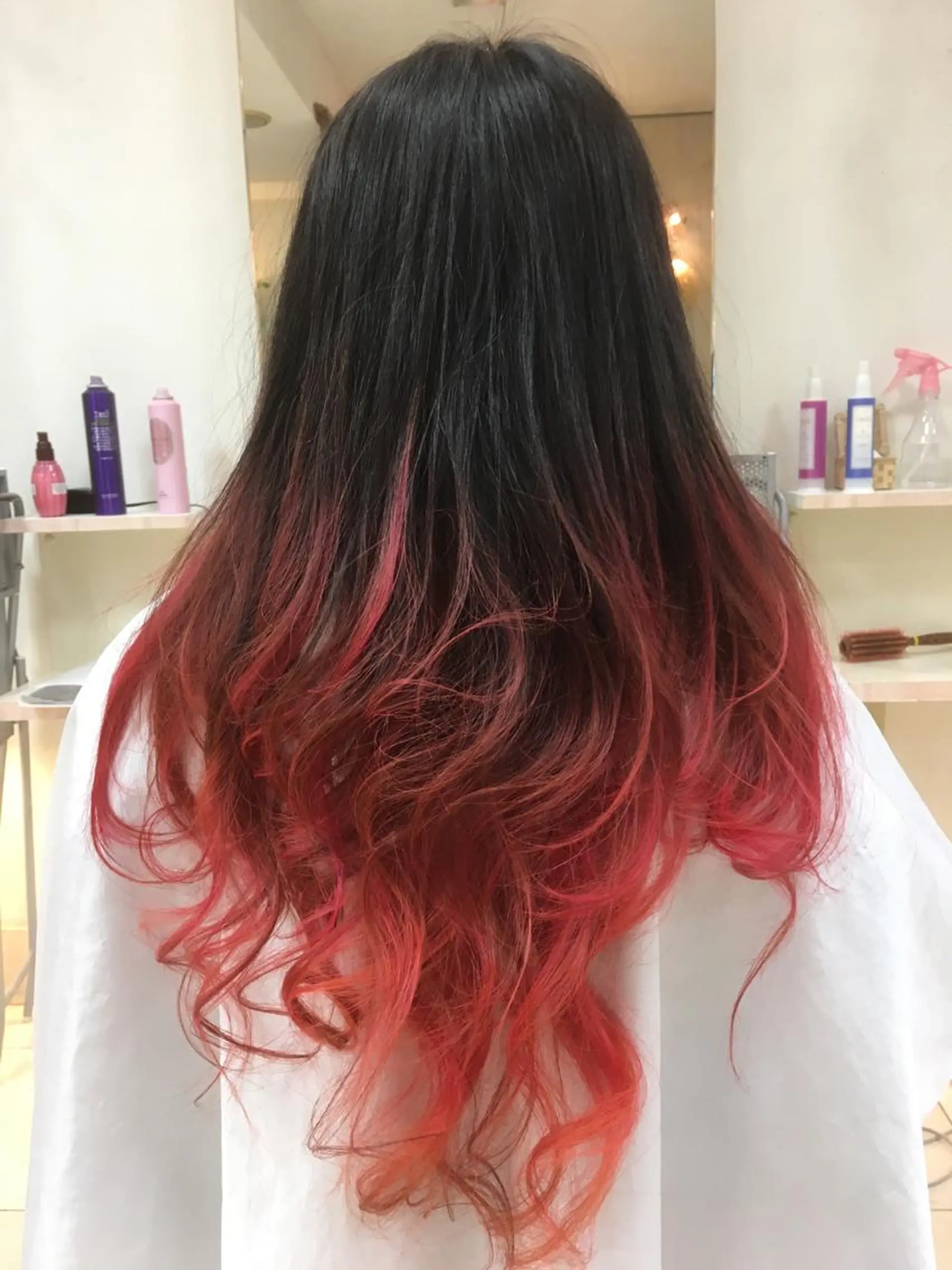 ロング カラー ダブルカラー グラデーションカラー ピンクカラー 竹井 寛喜のヘアスタイル