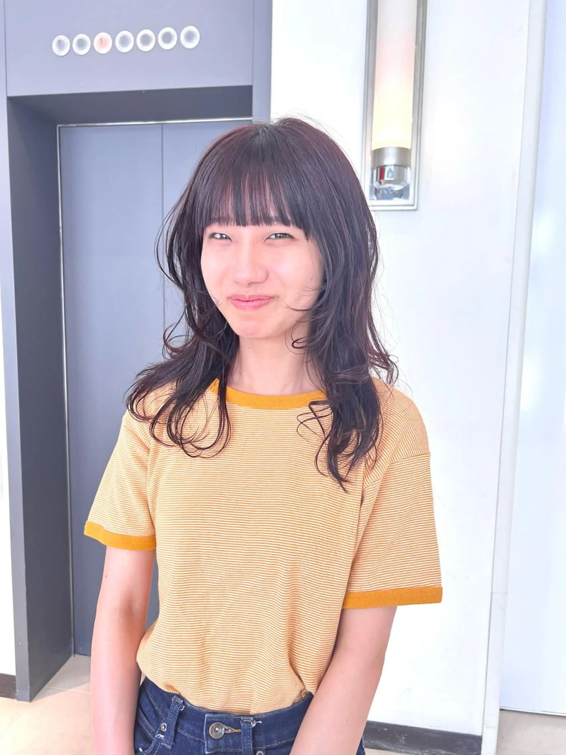 セミロング フルガキ ハルカ天神美容室のヘアスタイル