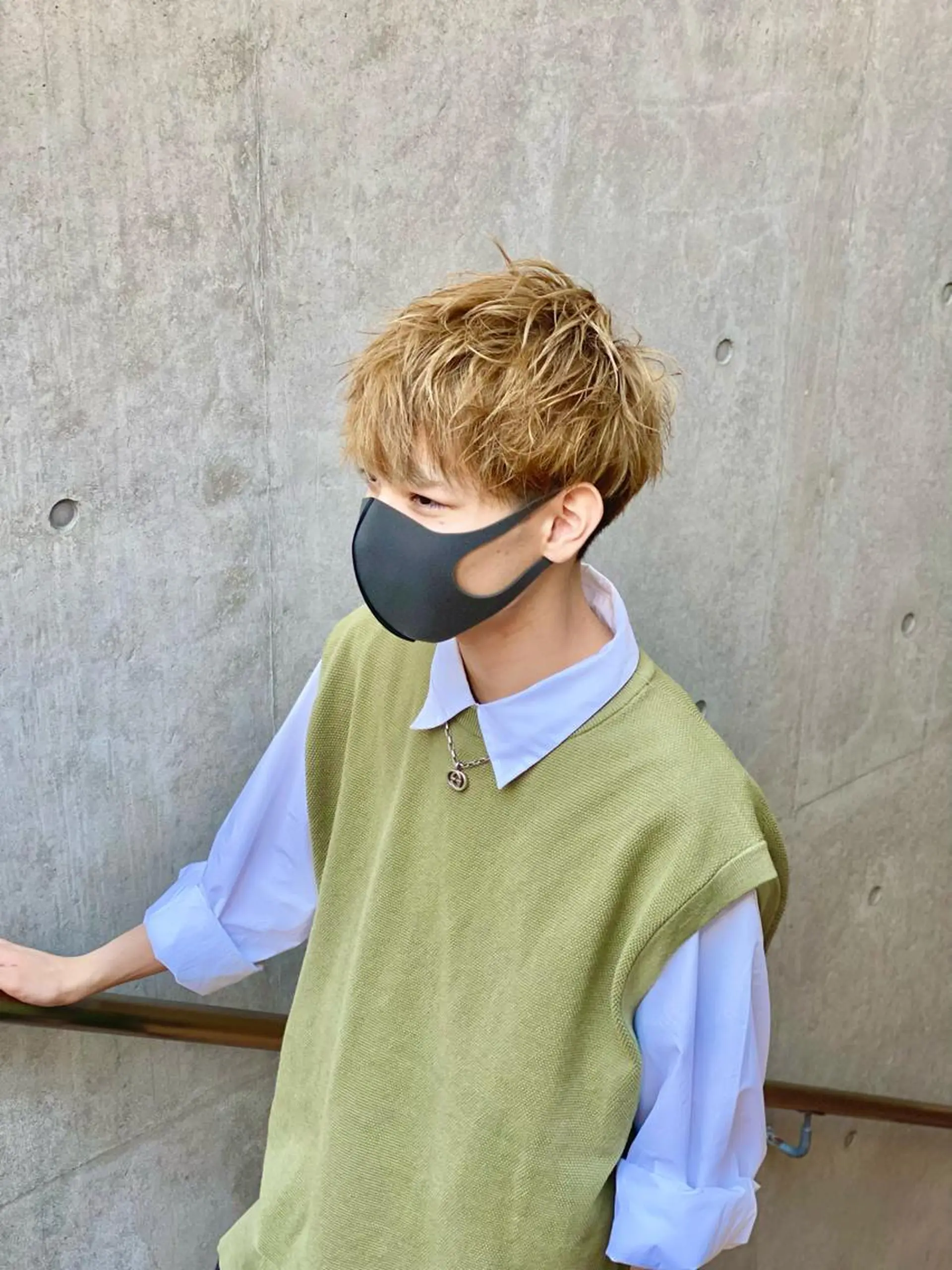 ショート カラー メンズ unopulir 景山　凌のヘアスタイル