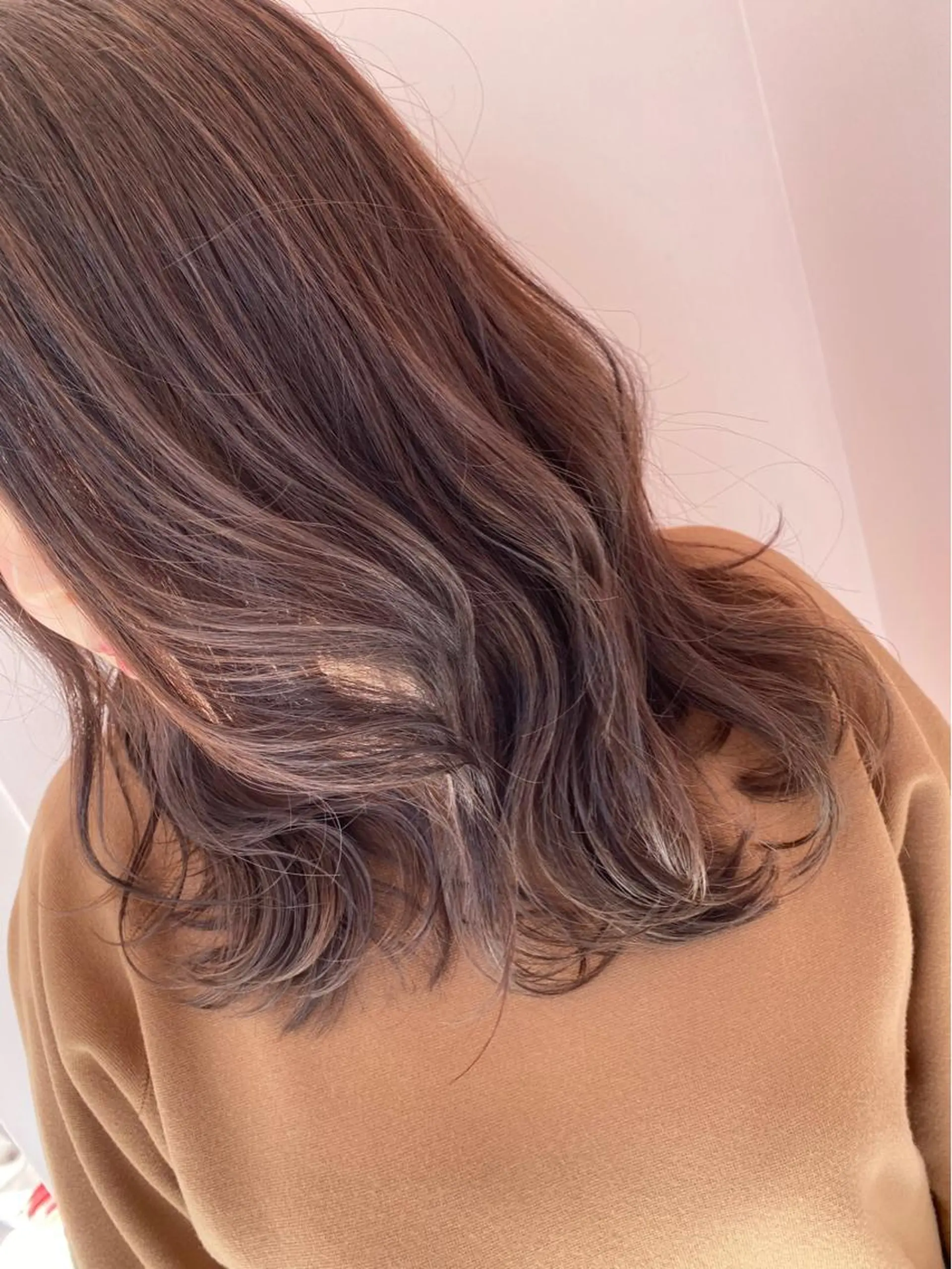 セミロング ヘアカラー 1%【横浜】 髪質改善&ケアカラーのヘアスタイル