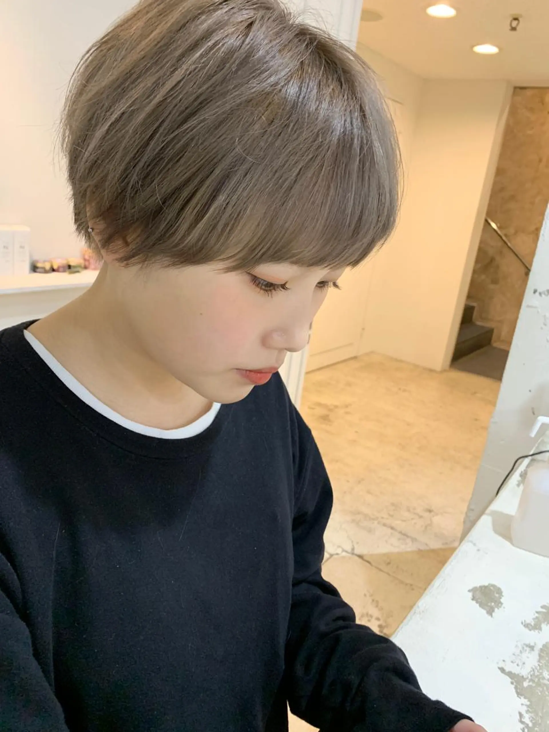 ショート カット ヘアカラー トリートメント ダブルカラー/透明感 💈JUNYA💈のヘアスタイル