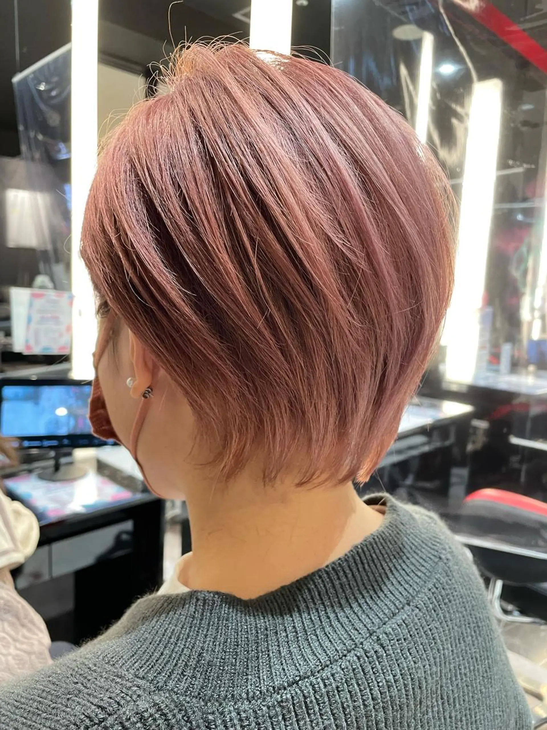 ショート カラー ベージュカラー ピンクカラー ピンクベージュ メンズヘア特化 崎田 成人のヘアスタイル