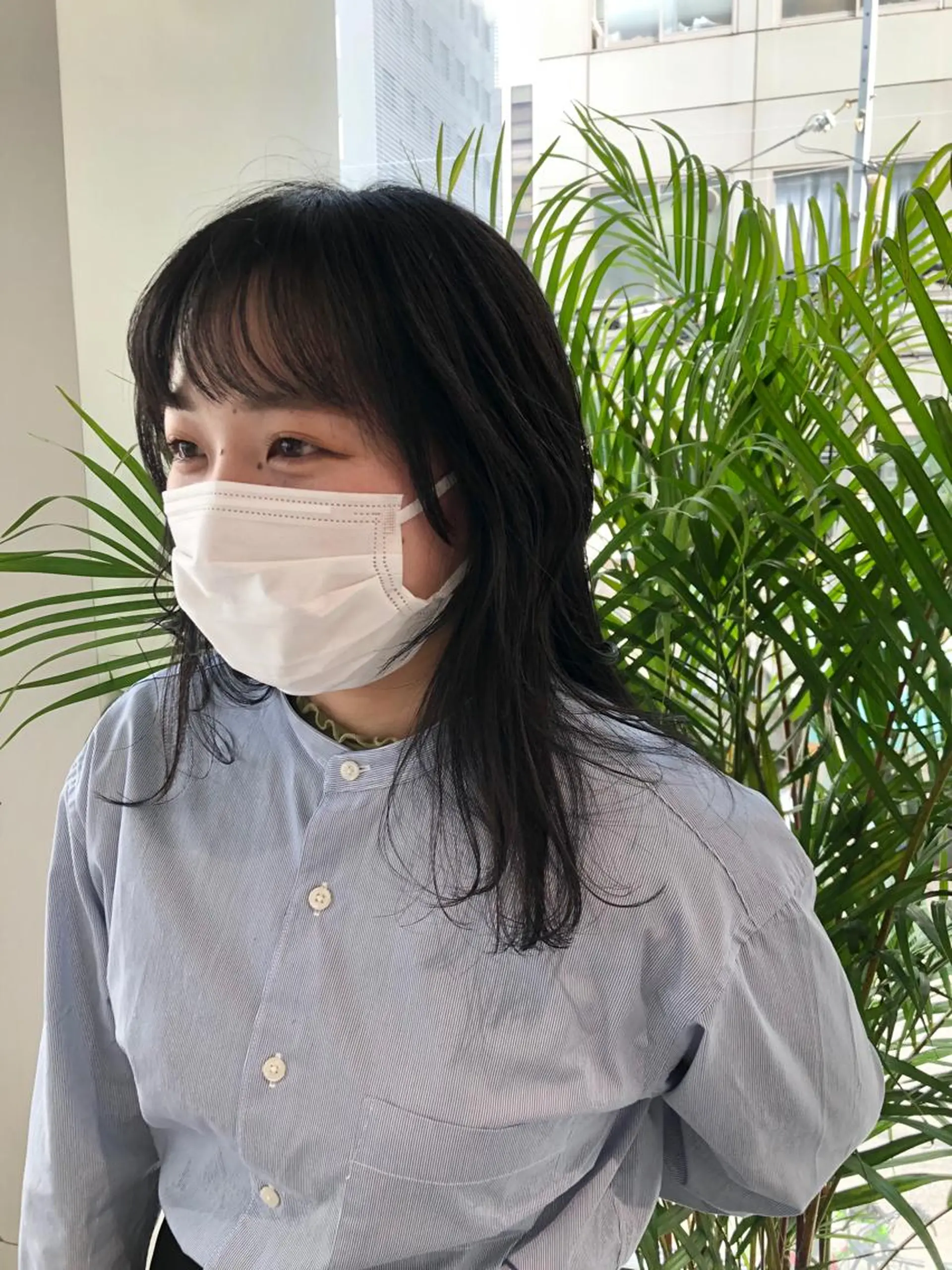 セミロング ショートボブ ボブ くびれヘア 顔周りカット おくれ毛 ショート/パーマ/ カラー/FUKOのヘアスタイル