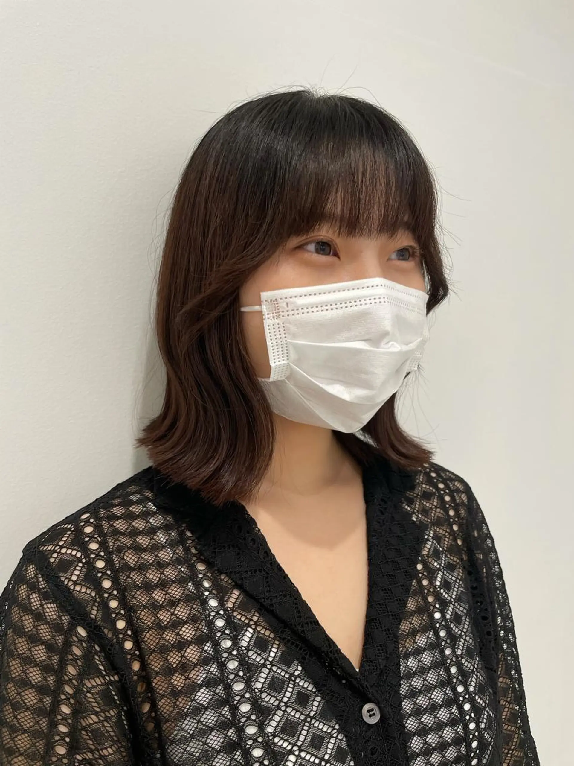 ミディアム ボブ 外ハネヘア トリートメント 暖色🎀ゆるふわ☁️ MOERI 🍒のヘアスタイル