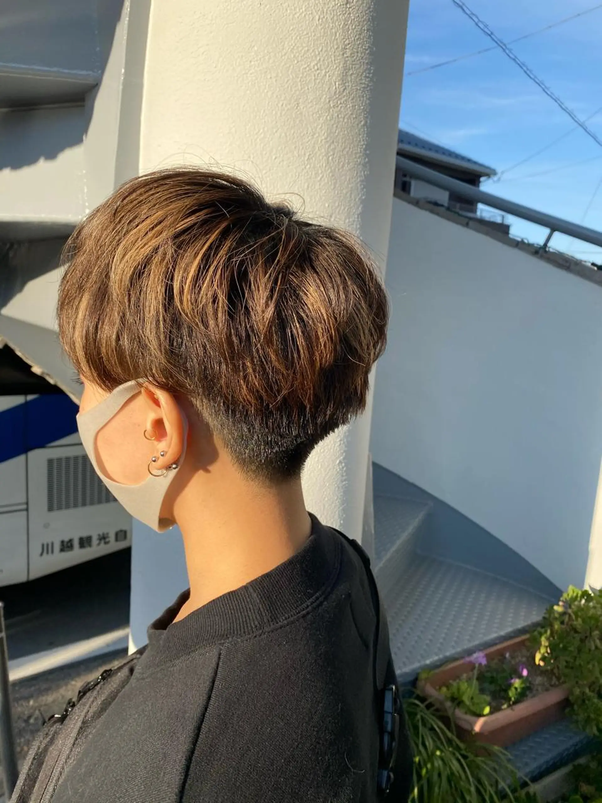ショート 刈り上げ カット トリートメント 永沼 真依のヘアスタイル