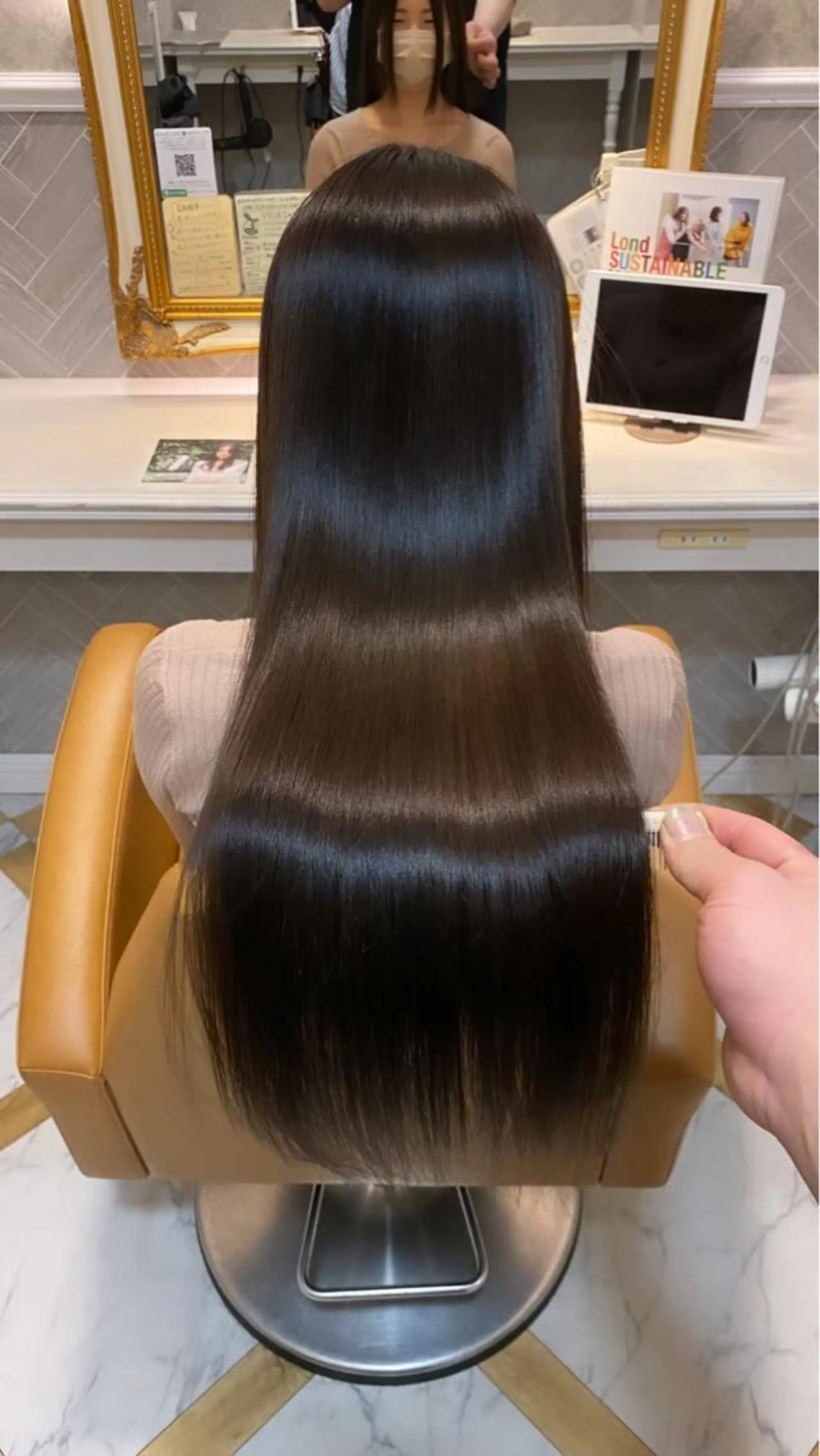 セミロング カラー カット ヘアカラー 縮毛矯正 トリートメント 顔周り/ブリーチなし /縮毛矯正🫧伊勢のヘアスタイル