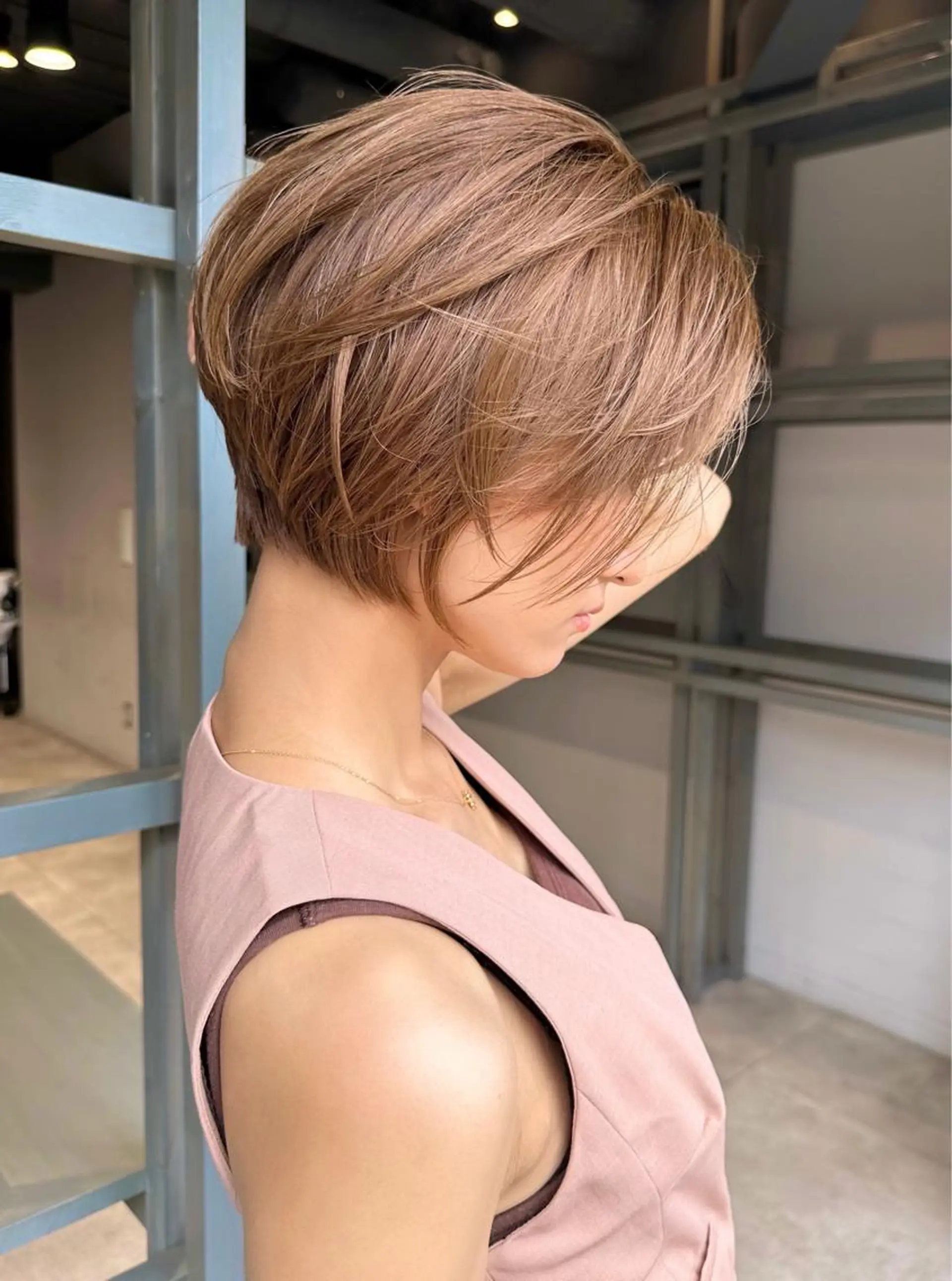 ショート ショートヘア ✨透明感カラー/縮毛 恵比寿HAYATO✨のヘアスタイル