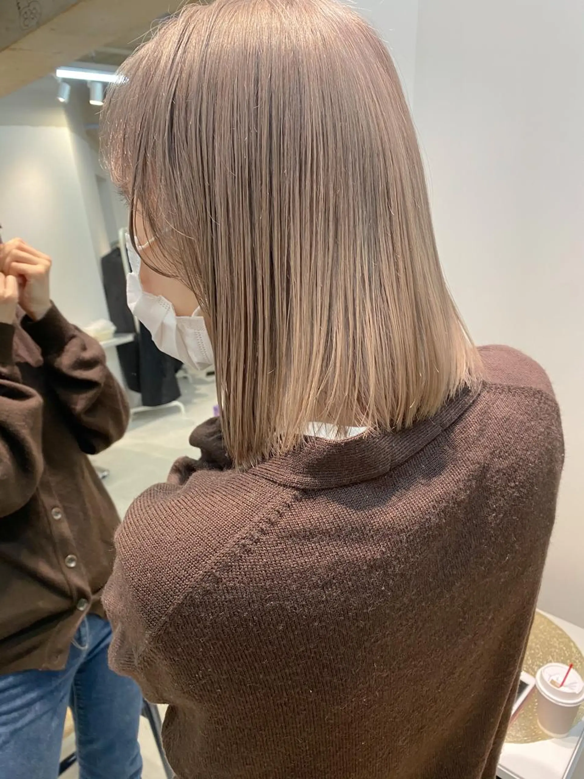 ミディアム カラー ベージュカラー fit stand /HIIRAGIのヘアスタイル