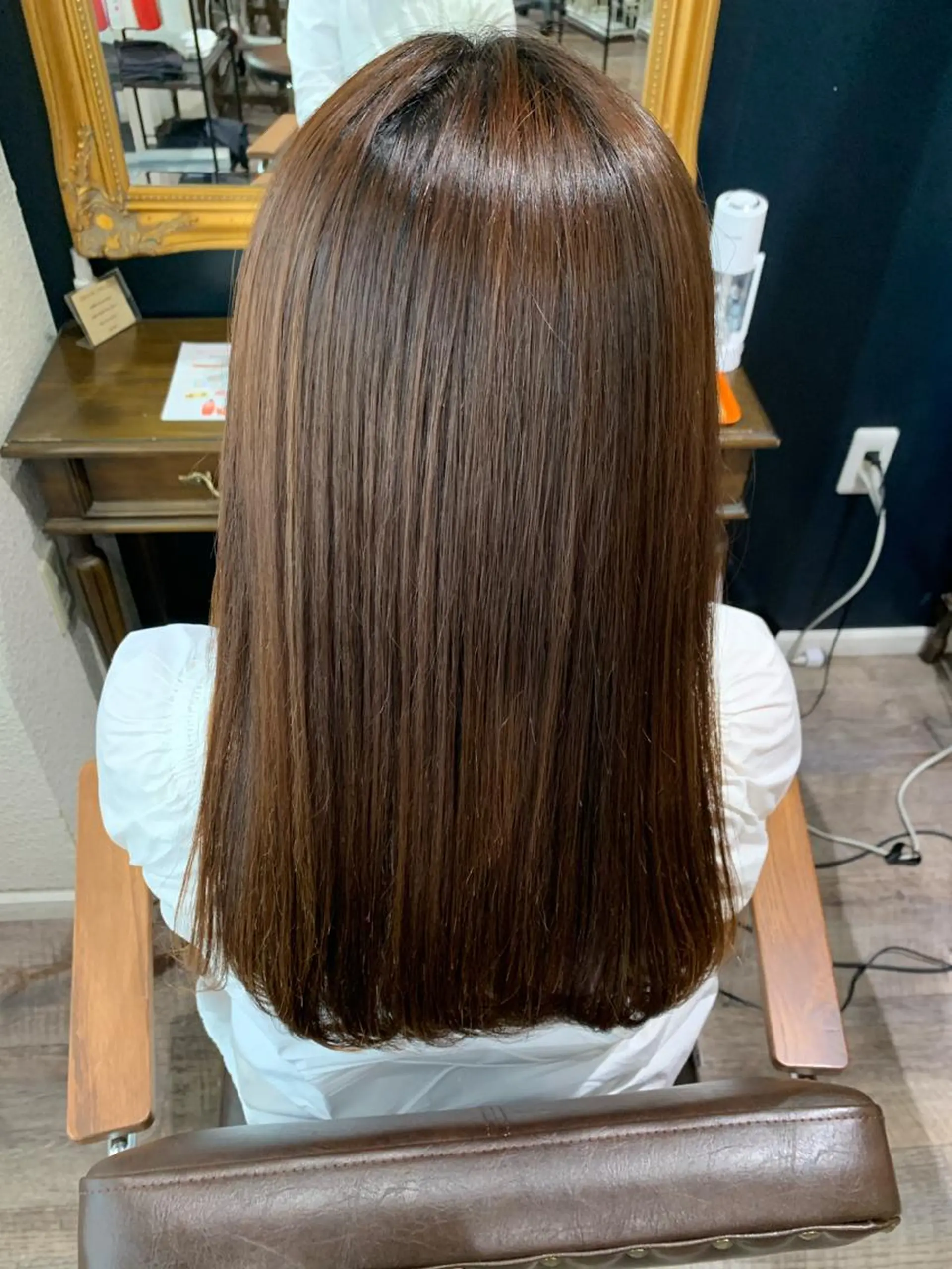 ロング 縮毛矯正 GO TODAY  SHAIR SALON 梅田NU茶屋町店所属・田中成美/レイヤー カット/透明感カラーのヘアスタイル