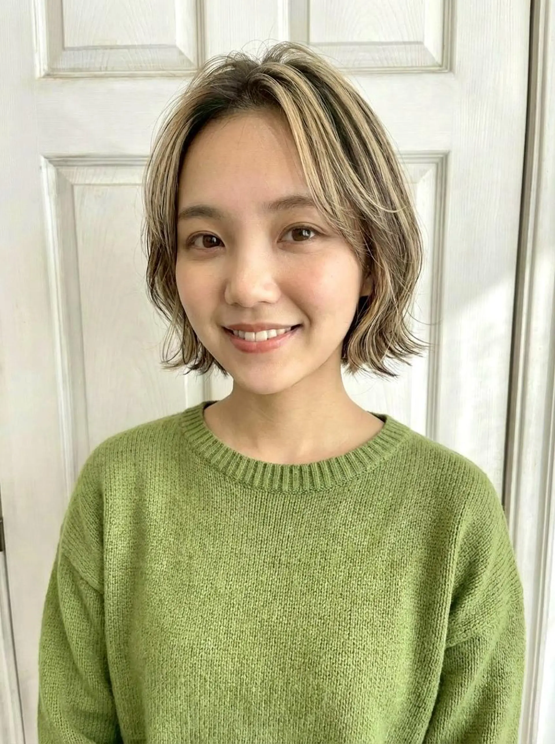 ミディアム ボブ くびれヘア 顔周りカット 髪質改善 韓国風ヘア Aroma hair 🌙tanakaのヘアスタイル
