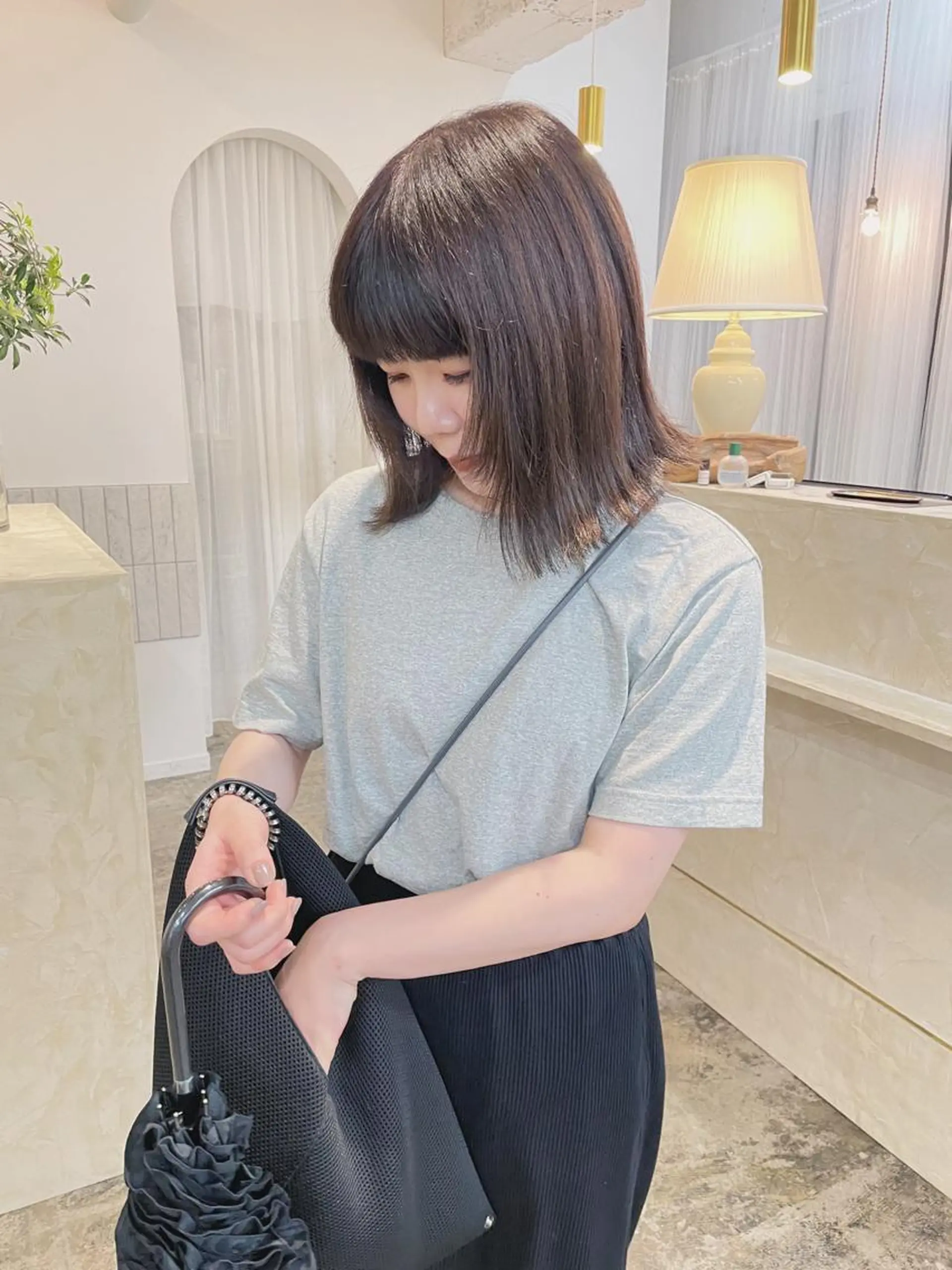 ミディアム スギヤマ ショウゴのヘアスタイル