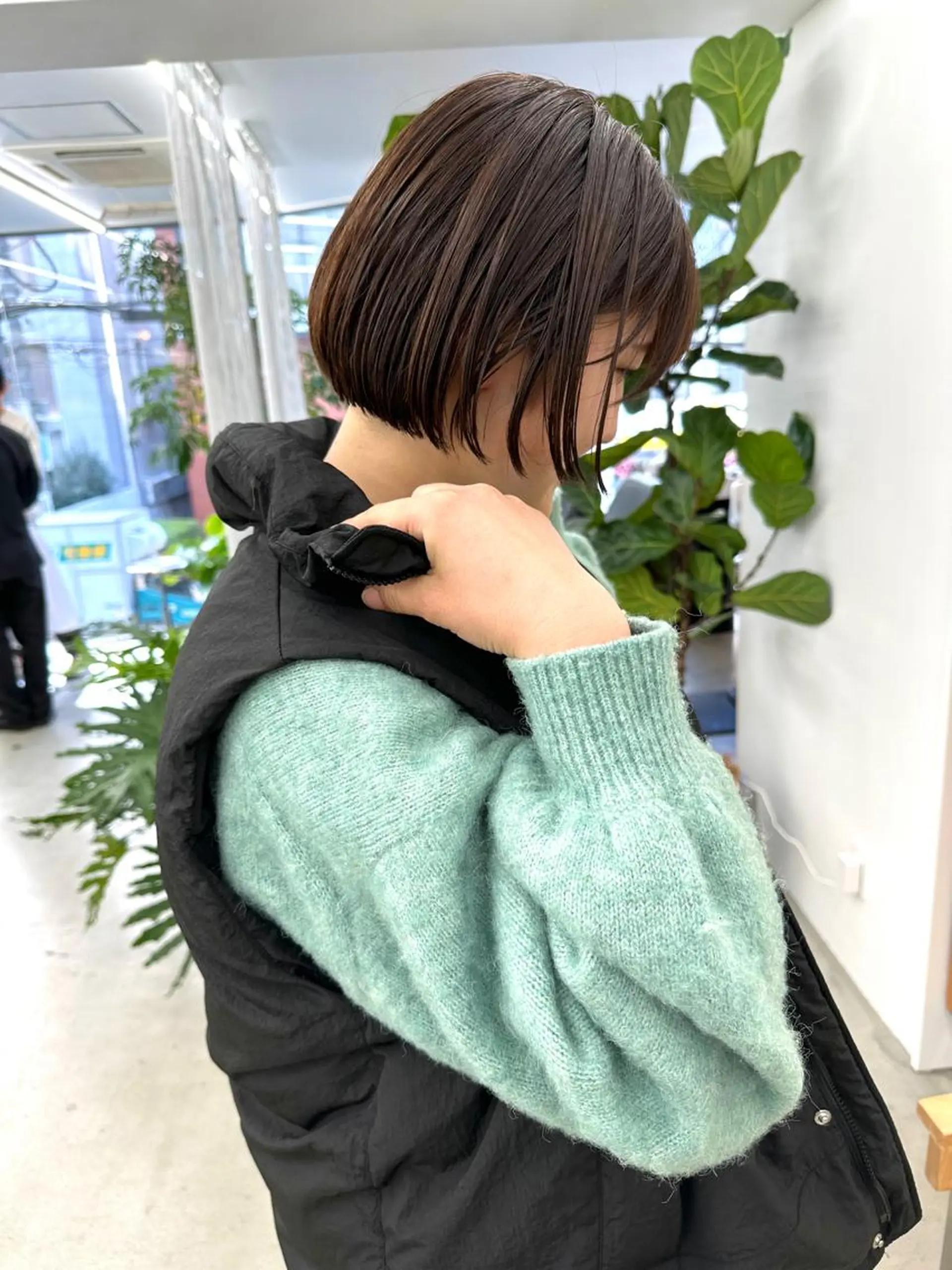 ショート カラー オリーブカラー カット ヘアカラー トリートメント ボブ/レイヤー/ケア パーマ/リュウタのヘアスタイル