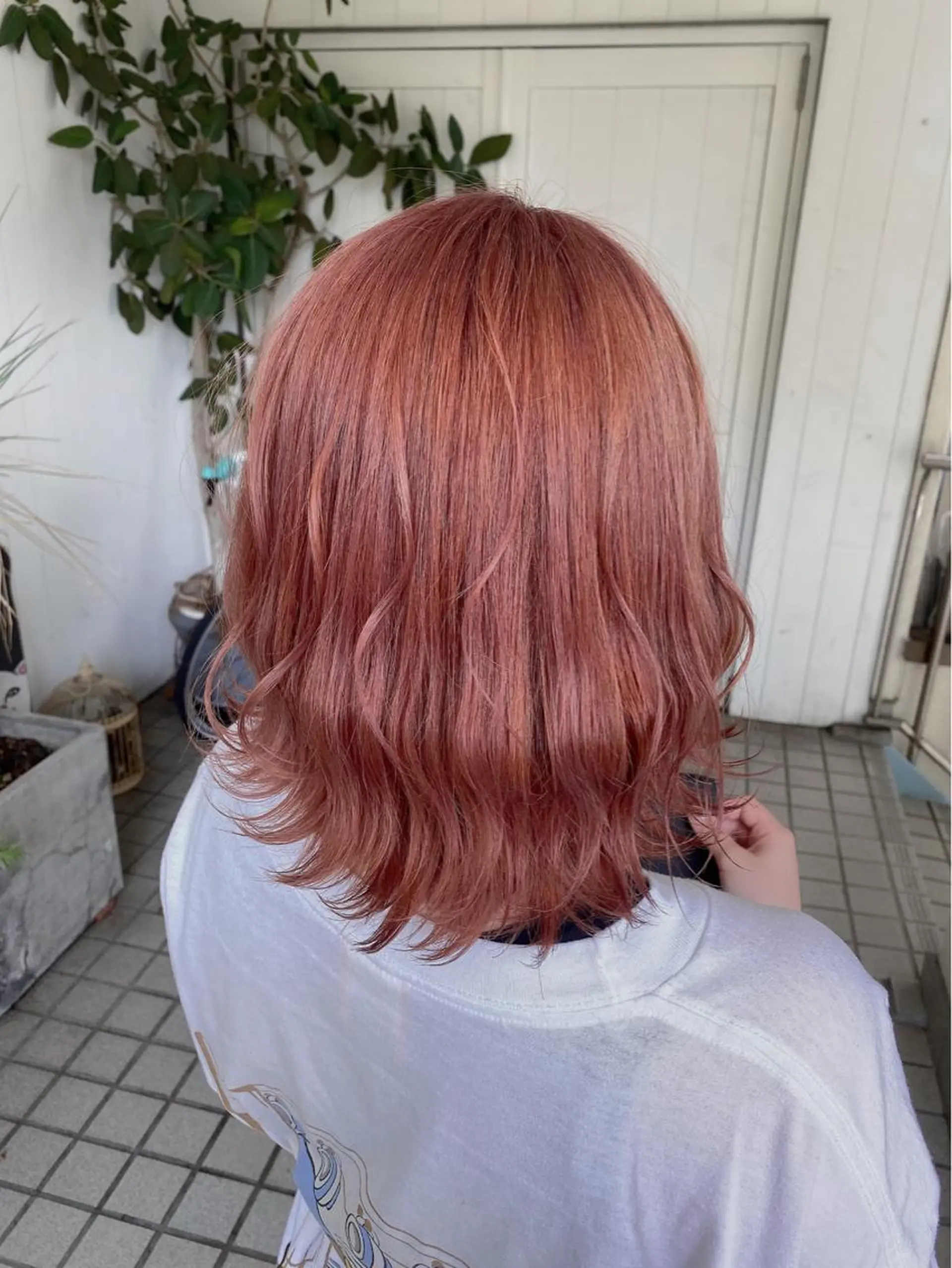 ショート カラー オレンジ オレンジピンク ピンクカラー nailist mana𖤐´-のネイルデザイン