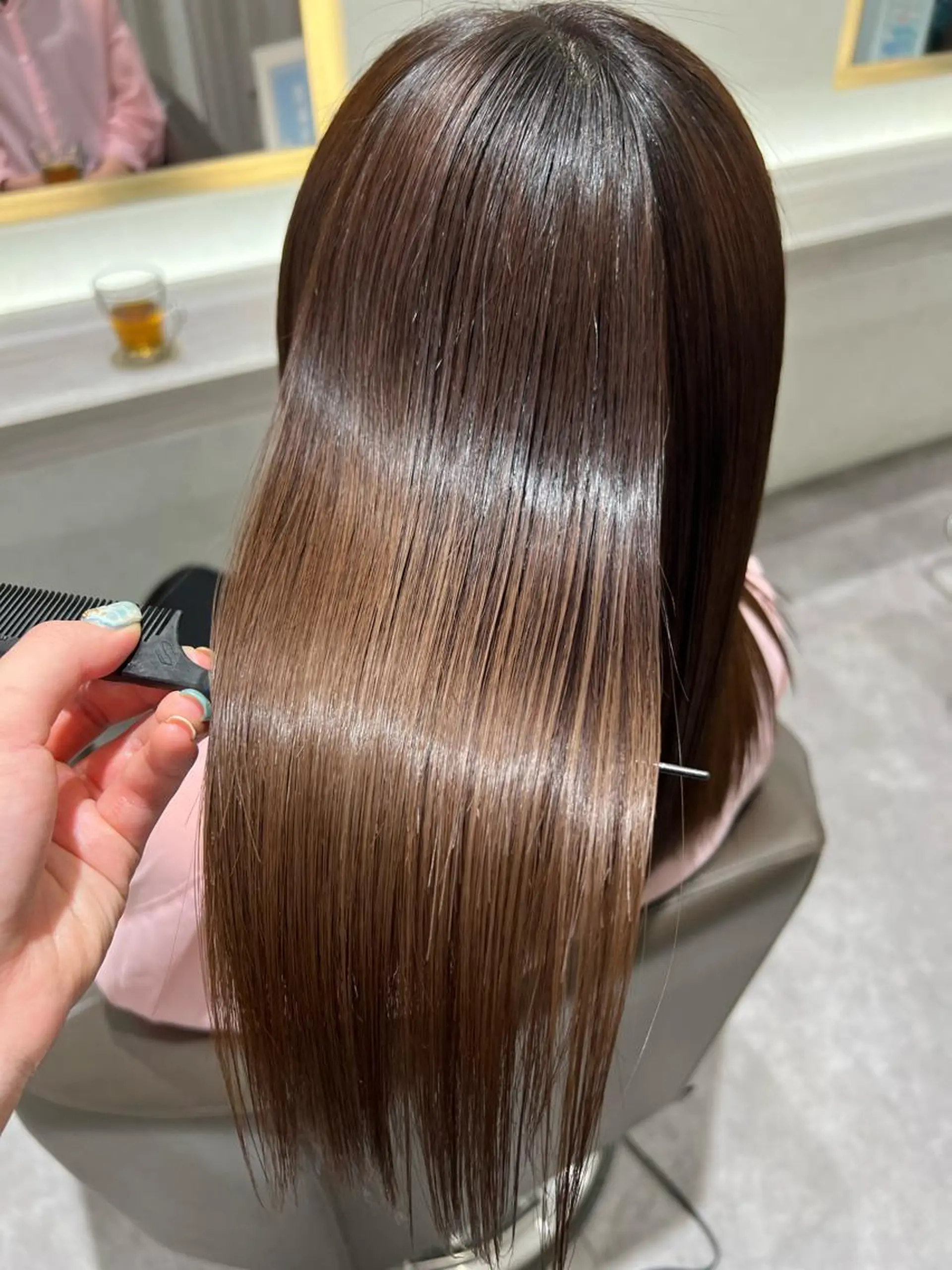 セミロング カット ヘアカラー パーマ トリートメント ヘッドスパ 宮下 志織のヘアスタイル