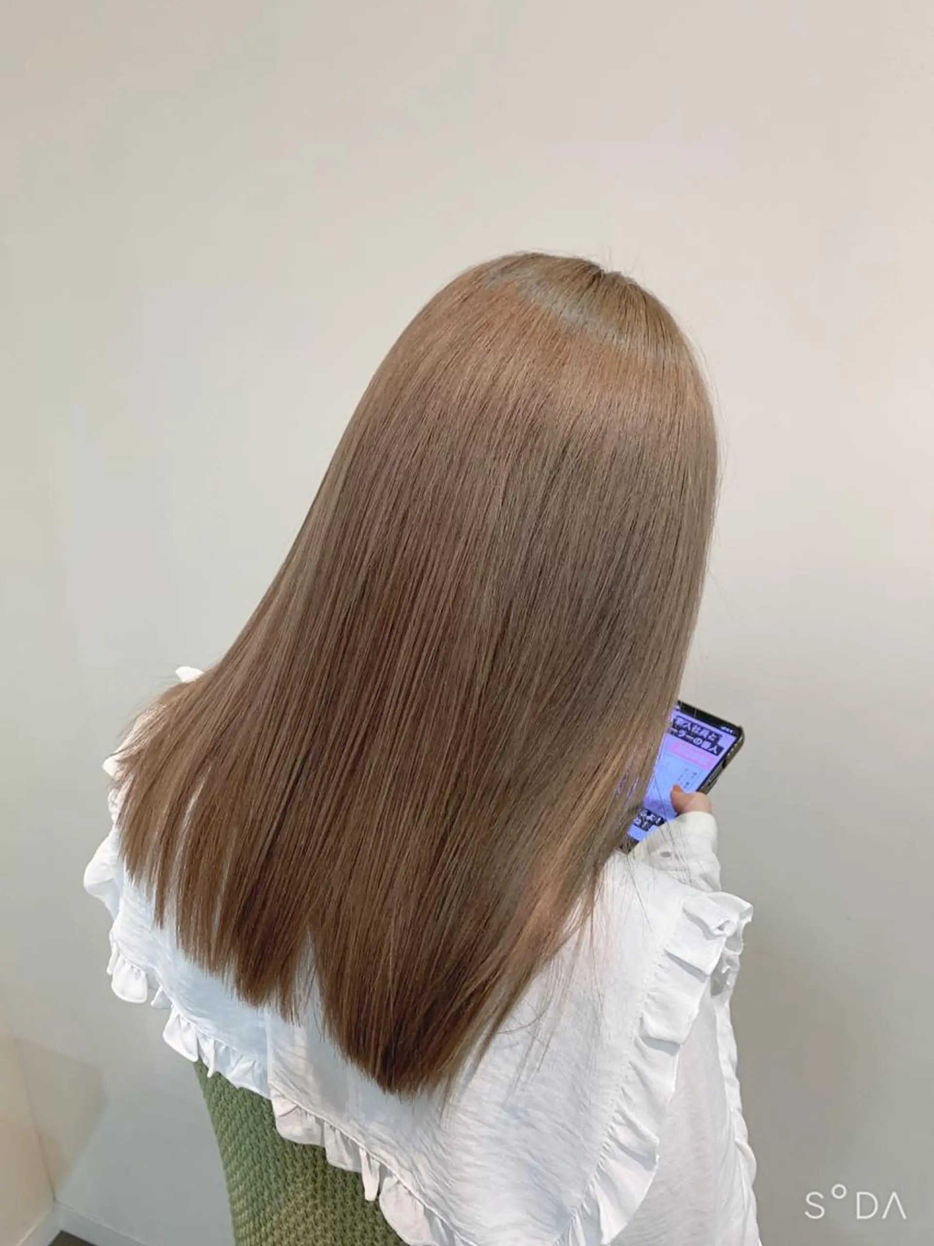 ミディアム カラー ブリーチ ケアブリーチ ハイトーンカラー 店長/髪質改善/ ナチュラル/松若　優のヘアスタイル