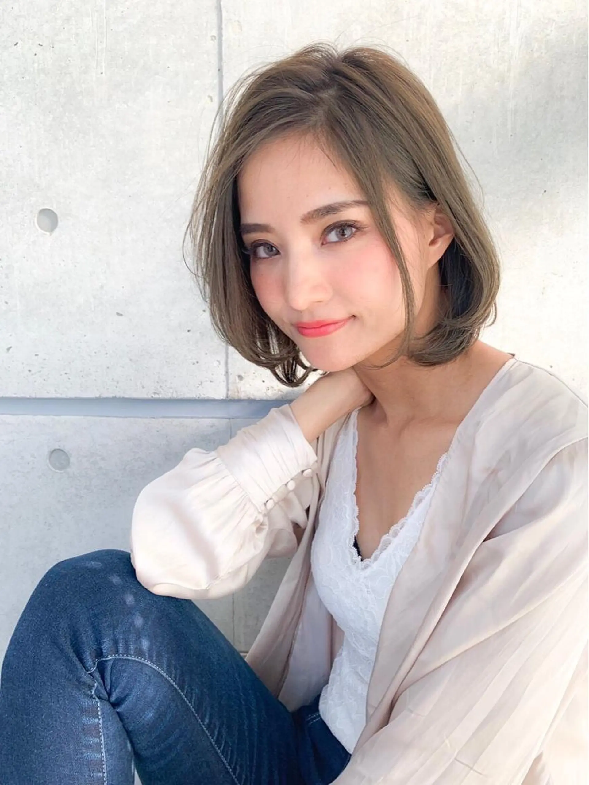 ミディアム カラー ヘアアレンジ カット パーマ 🪞THEATER 表参道店🩰のヘアスタイル