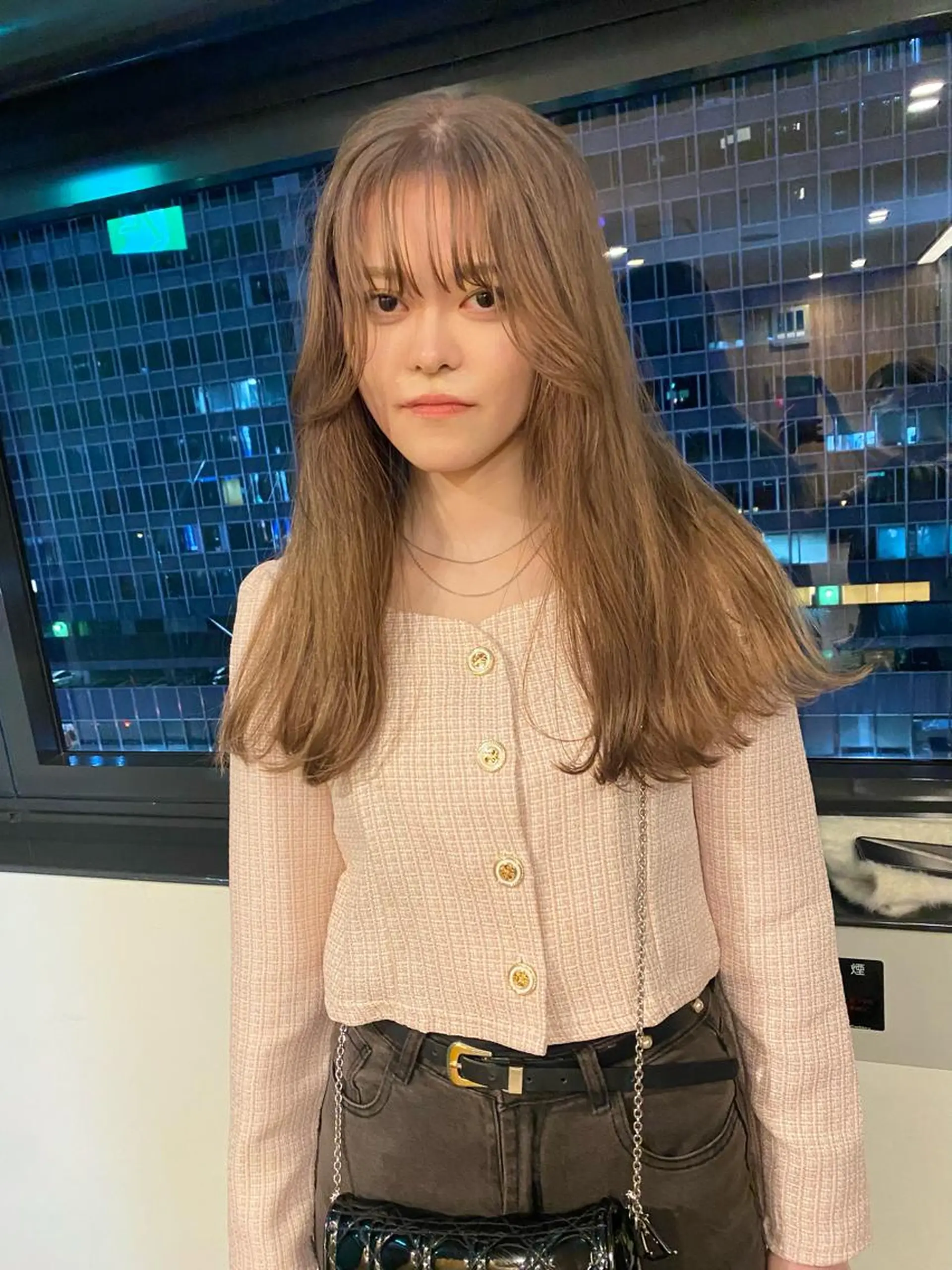 ロング カラー パーマ ヘアアレンジ デザインカラー/ボブ ブリーチカラー/ユリのヘアスタイル