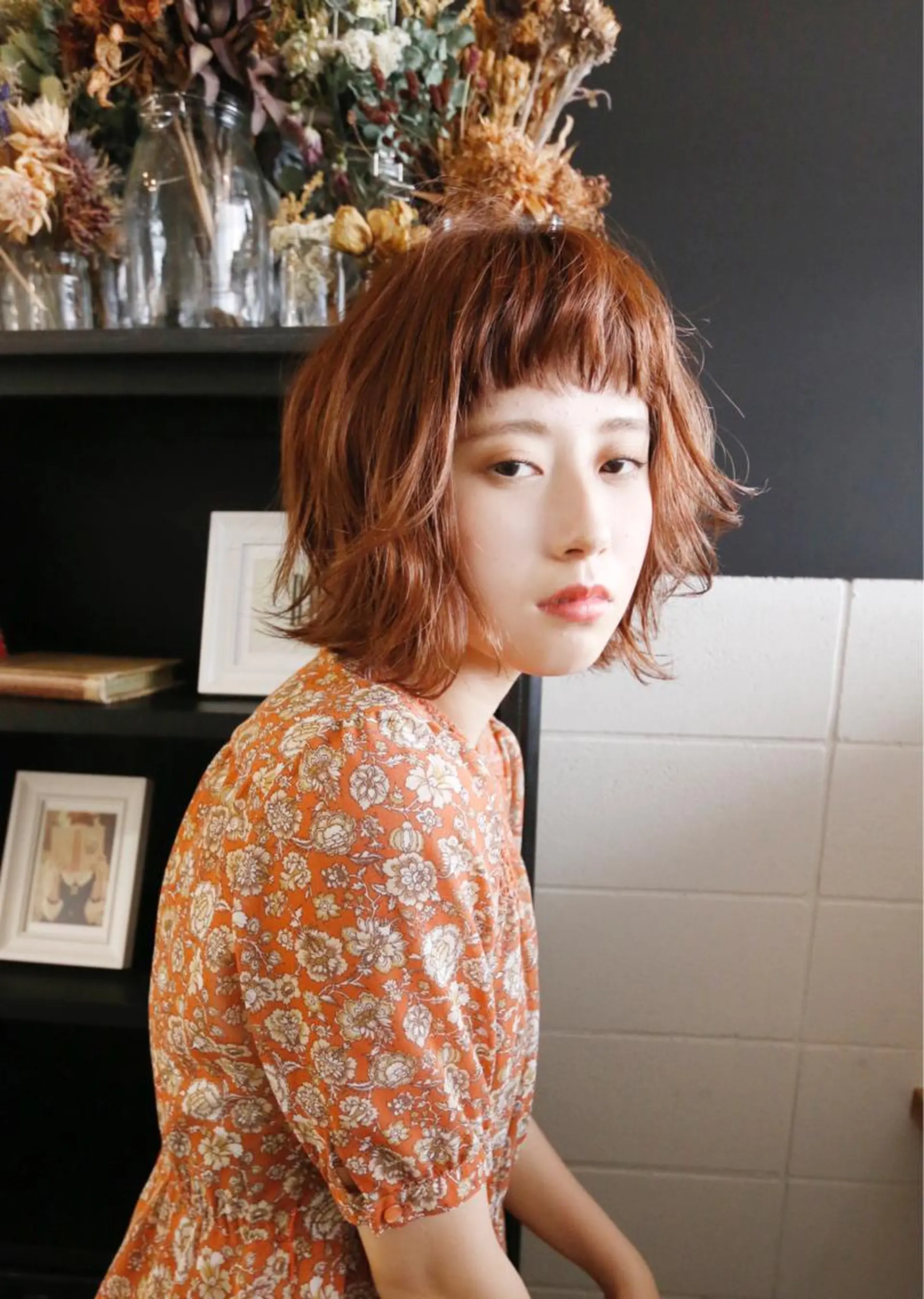 ショート カラー パーマ ボブ 山口 悟のヘアスタイル