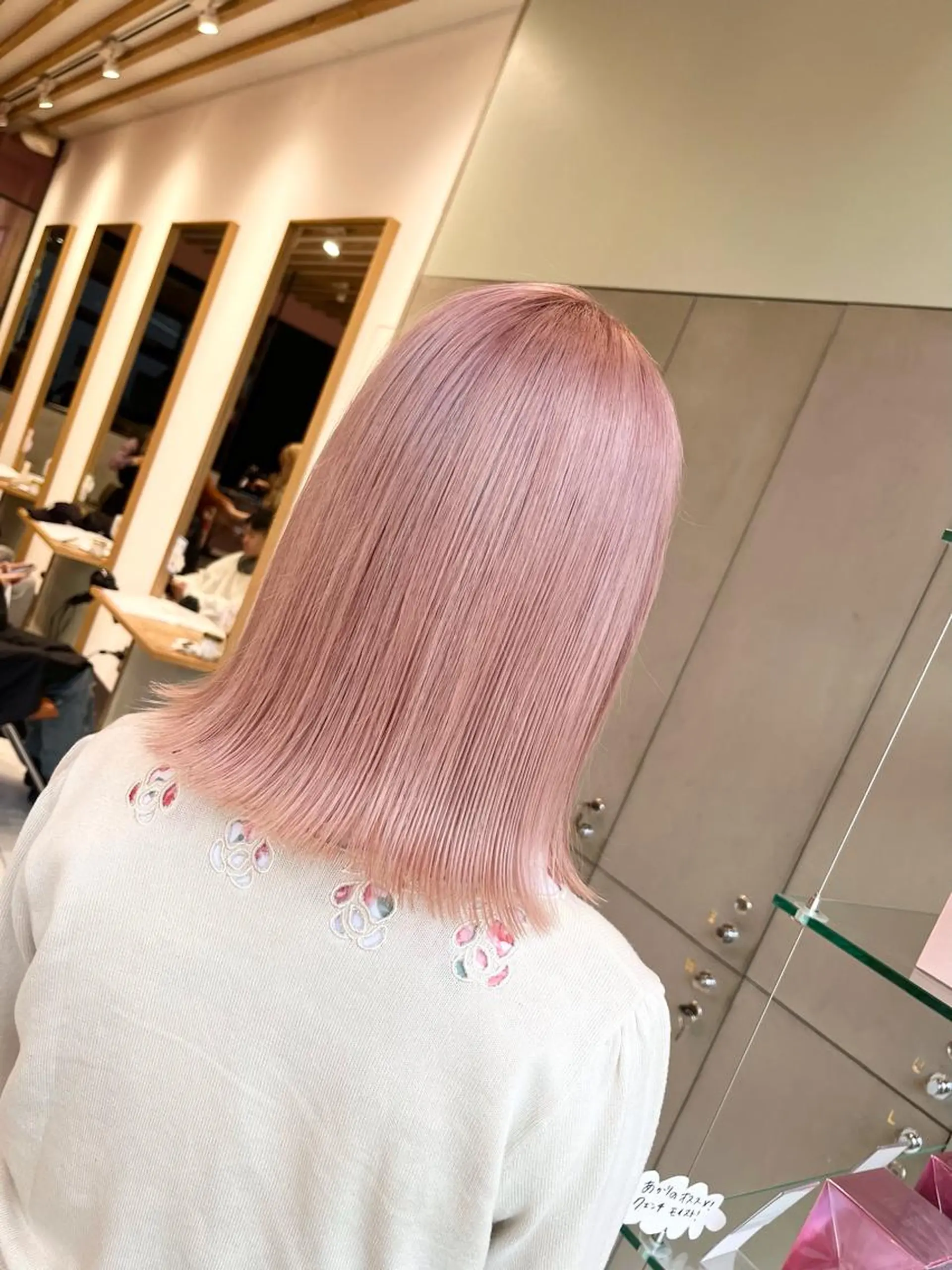 カラー ピンクカラー ヘアカラー D'na ディーナのヘアスタイル