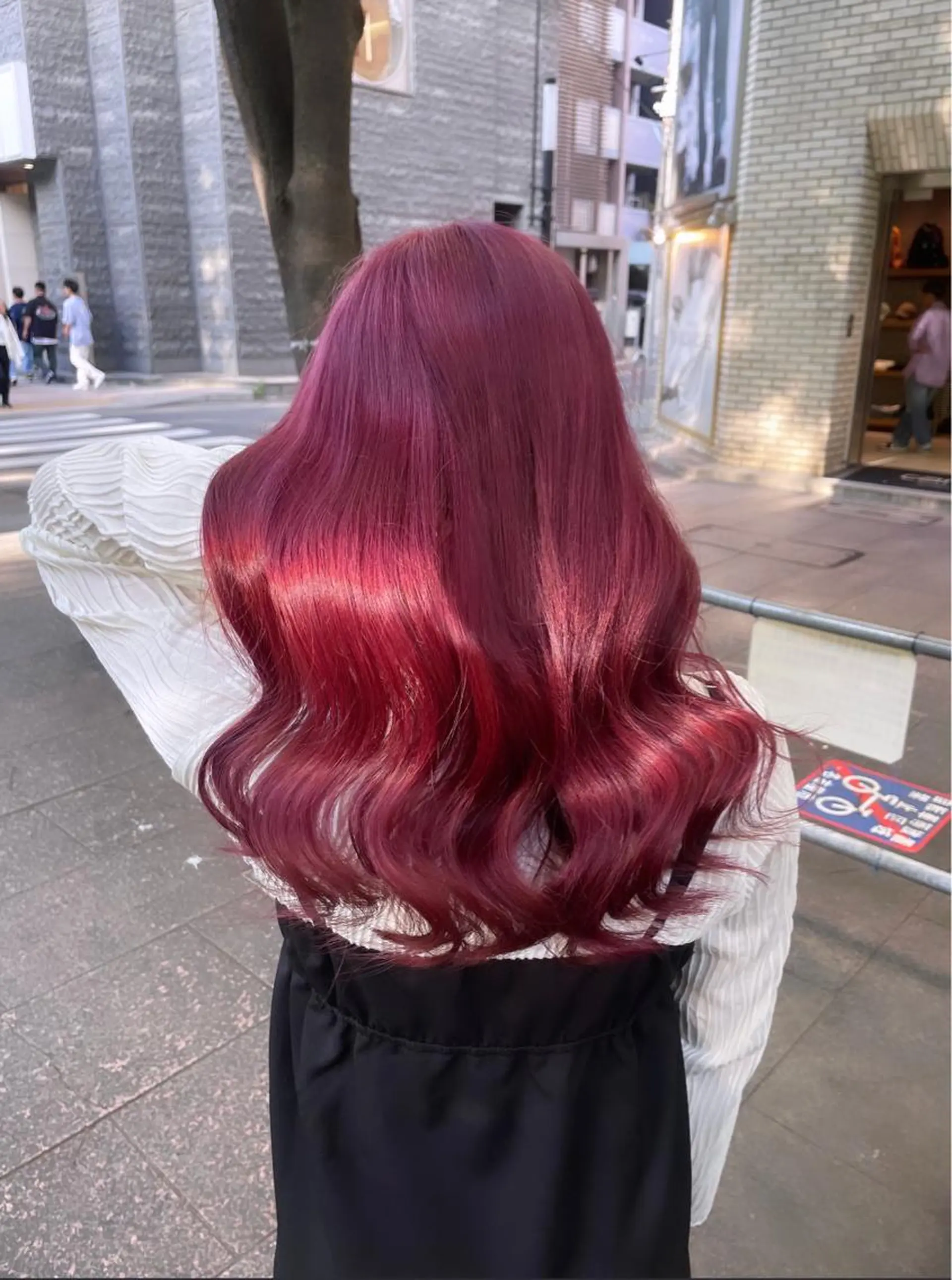 ミディアム カラー ブリーチ ピンクカラー ヘアカラー トリートメント MARQUEE所属・Ayame / ハイトーンカラーのヘアスタイル