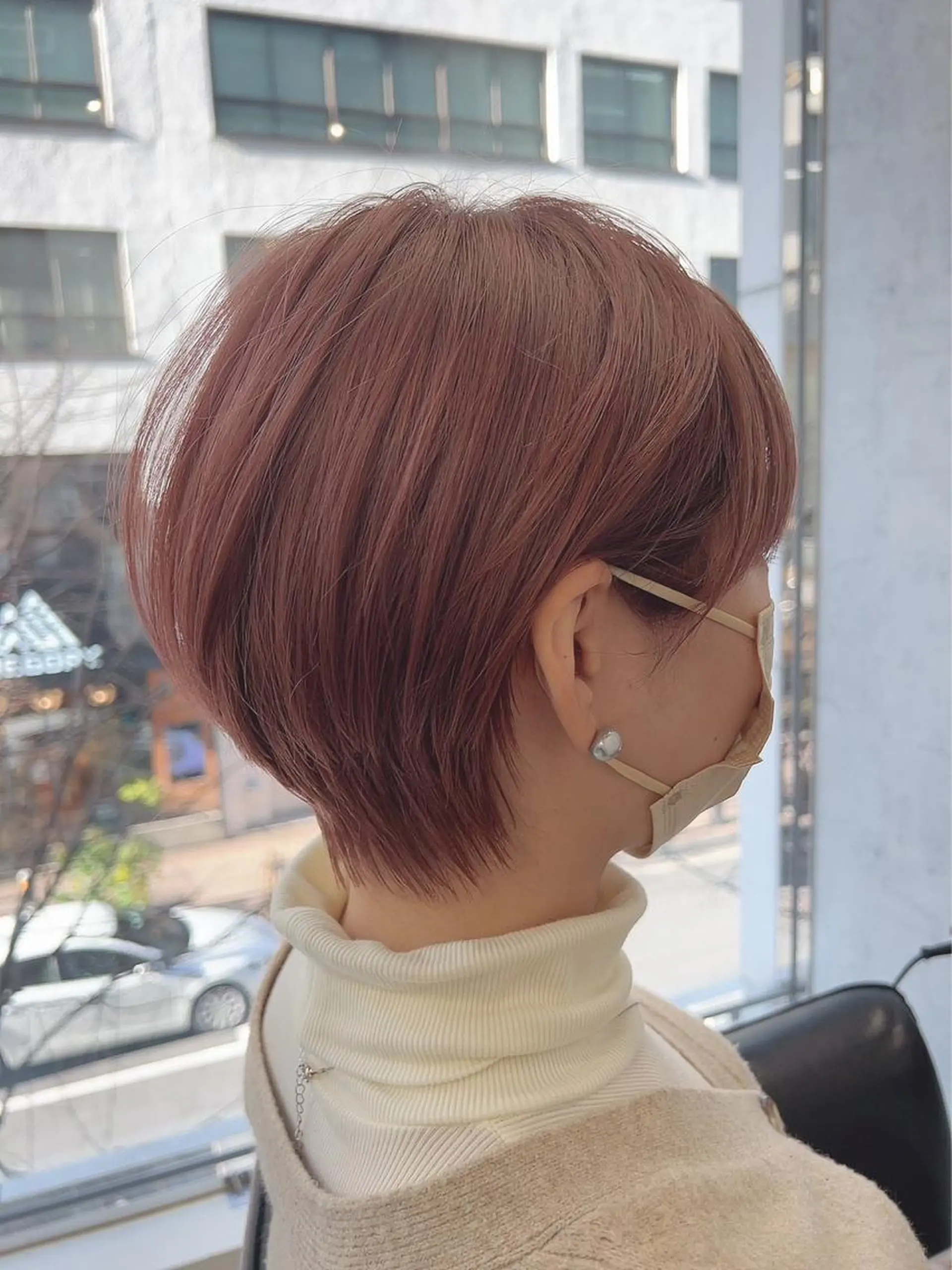 ショート カラー レイヤー×顔周 り×髪質改善/MIUのヘアスタイル