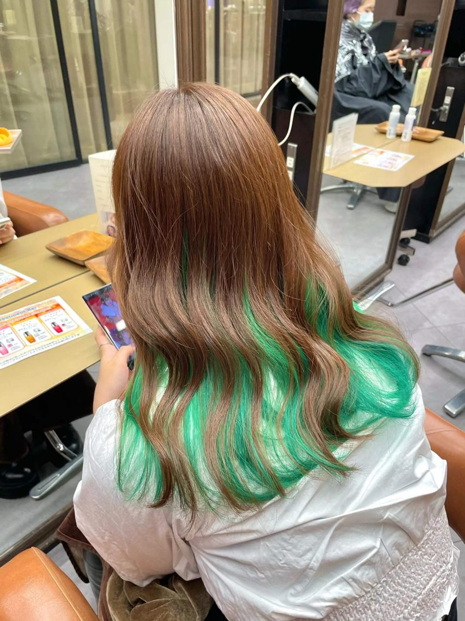 セミロング カラー ヘアアレンジ 韓国×艶髪 さきのヘアスタイル