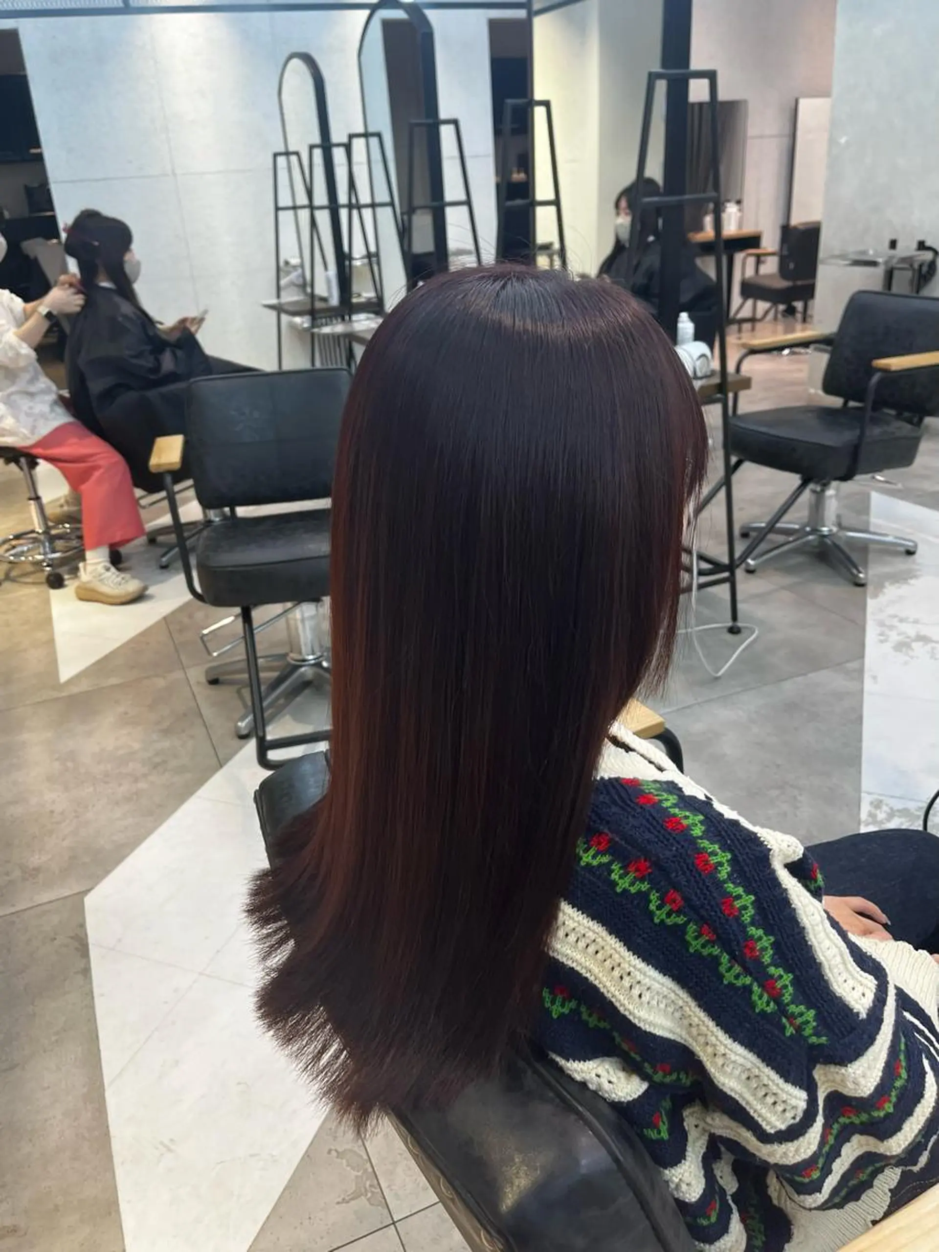 ミディアム カラー 髪質改善 ヘアカラー メンズパーマ/ メッシュ📍ﾕﾘのヘアスタイル