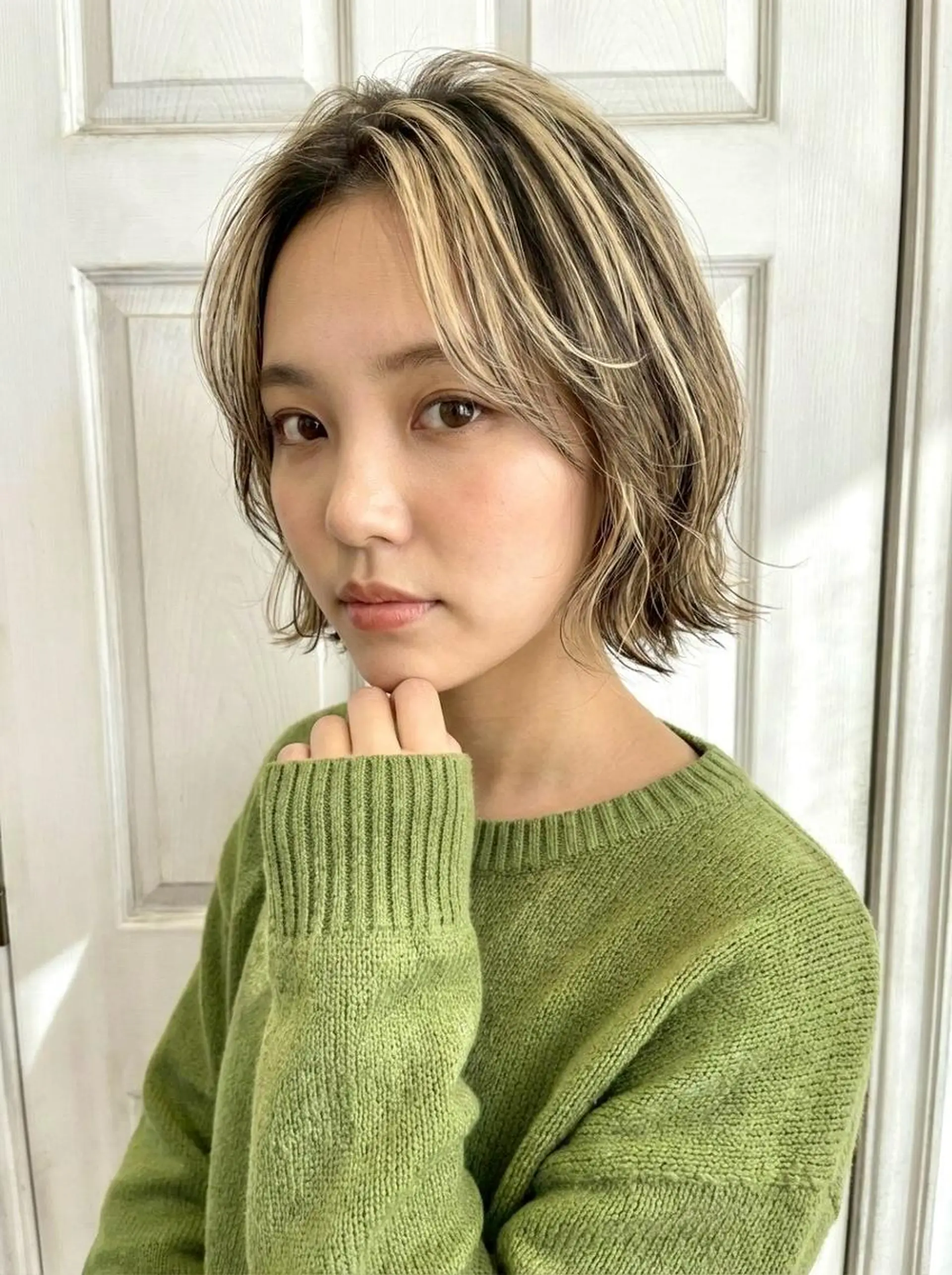 ミディアム ボブ くびれヘア 顔周りカット 髪質改善 韓国風ヘア Aroma hair 🌙tanakaのヘアスタイル