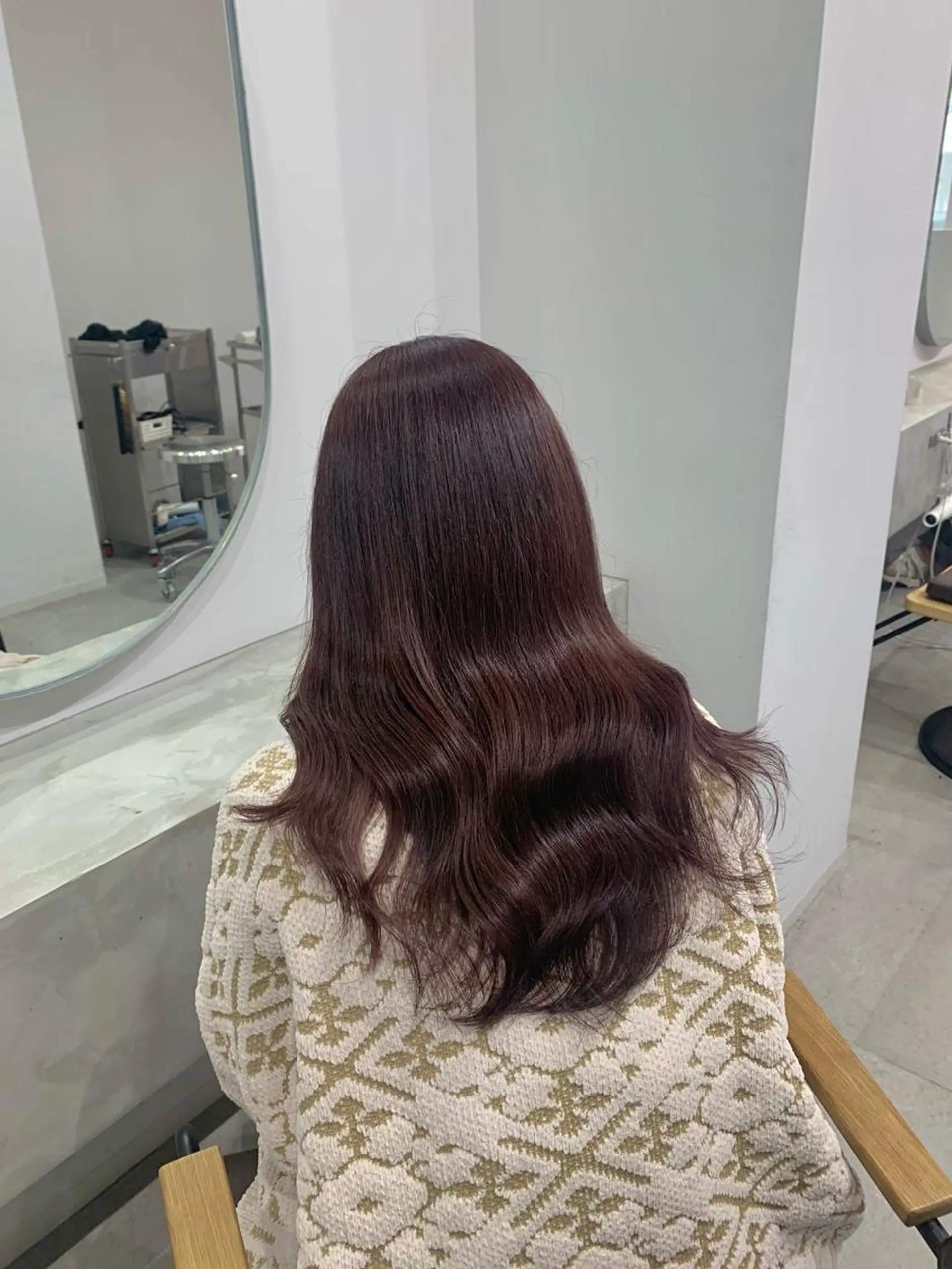 ロング カラー ブラウンカラー ピンクカラー ピンクブラウン カット ヘアカラー トリートメント little 小濱彰太のヘアスタイル