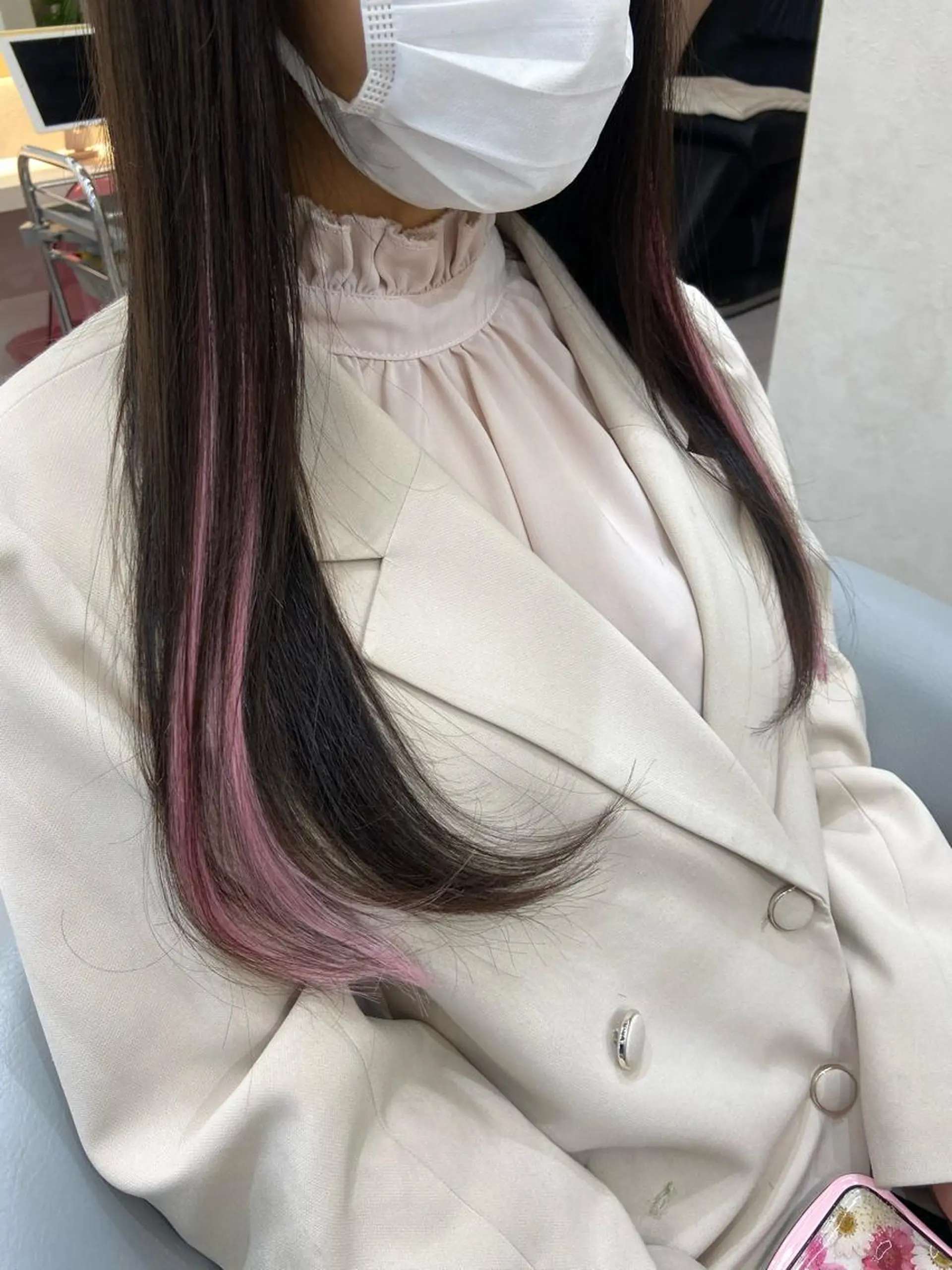 ロング シールエクステ エクステ 新宿/韓国ヘア 中明度カラー/かやのヘアスタイル