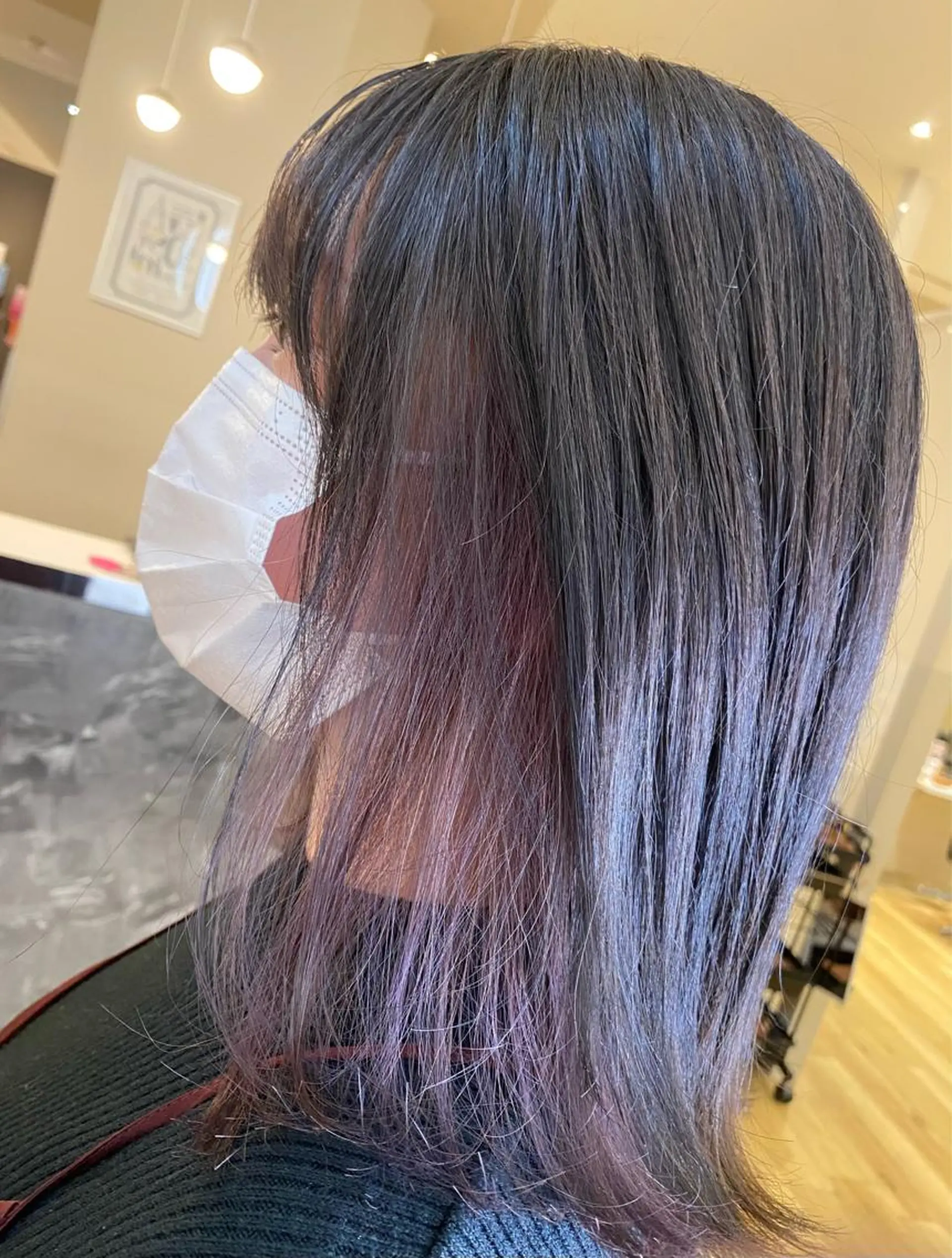 ミディアム カラー インナーカラー ラベンダーカラー ラベンダーピンク ピンクカラー カット ヘアカラー ハイトーンヘア/ 島崎　タクミのヘアスタイル