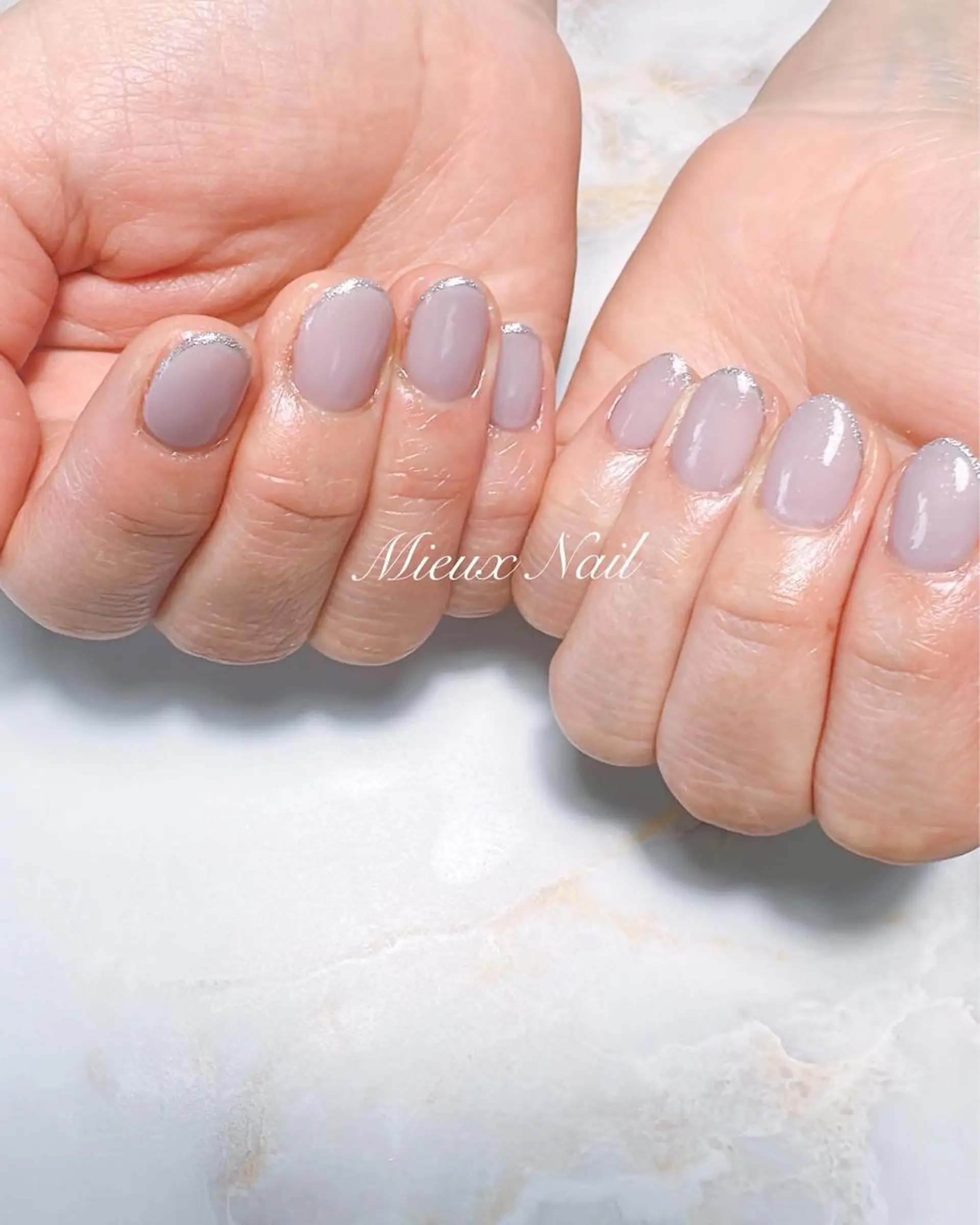 ネイル ブルー フレンチネイル ワンカラーネイル シンプルネイル 春ネイル 市川 麻衣子のネイルデザイン