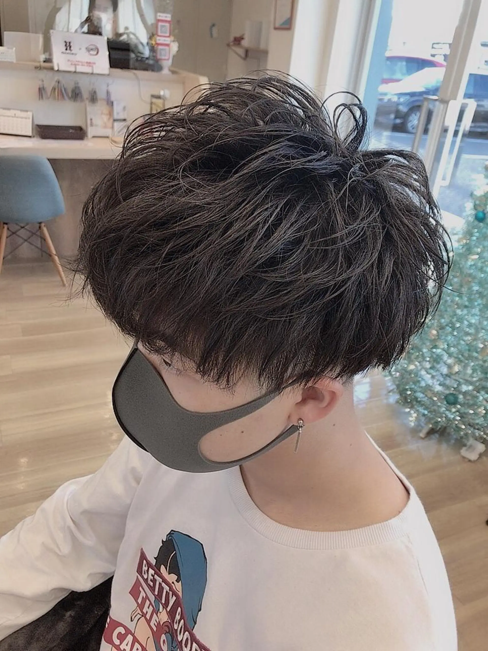 ショート メンズパーマ波巻き 🌳大森悠登🌳のヘアスタイル