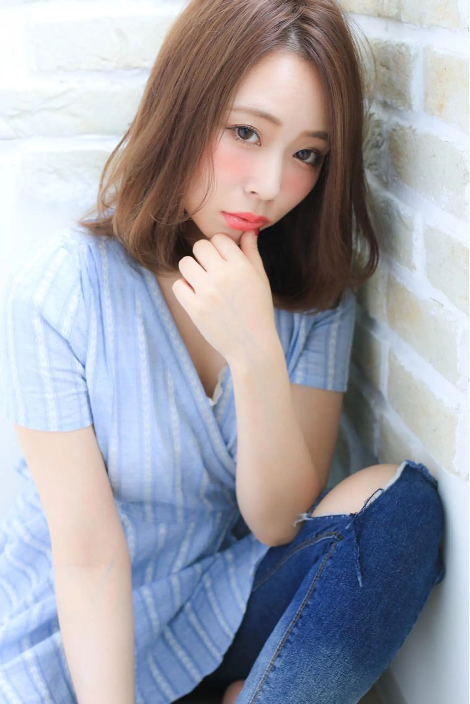 ミディアム カラー カット ヘアカラー 小顔カット/レイヤー 【WiLL】加藤のヘアスタイル