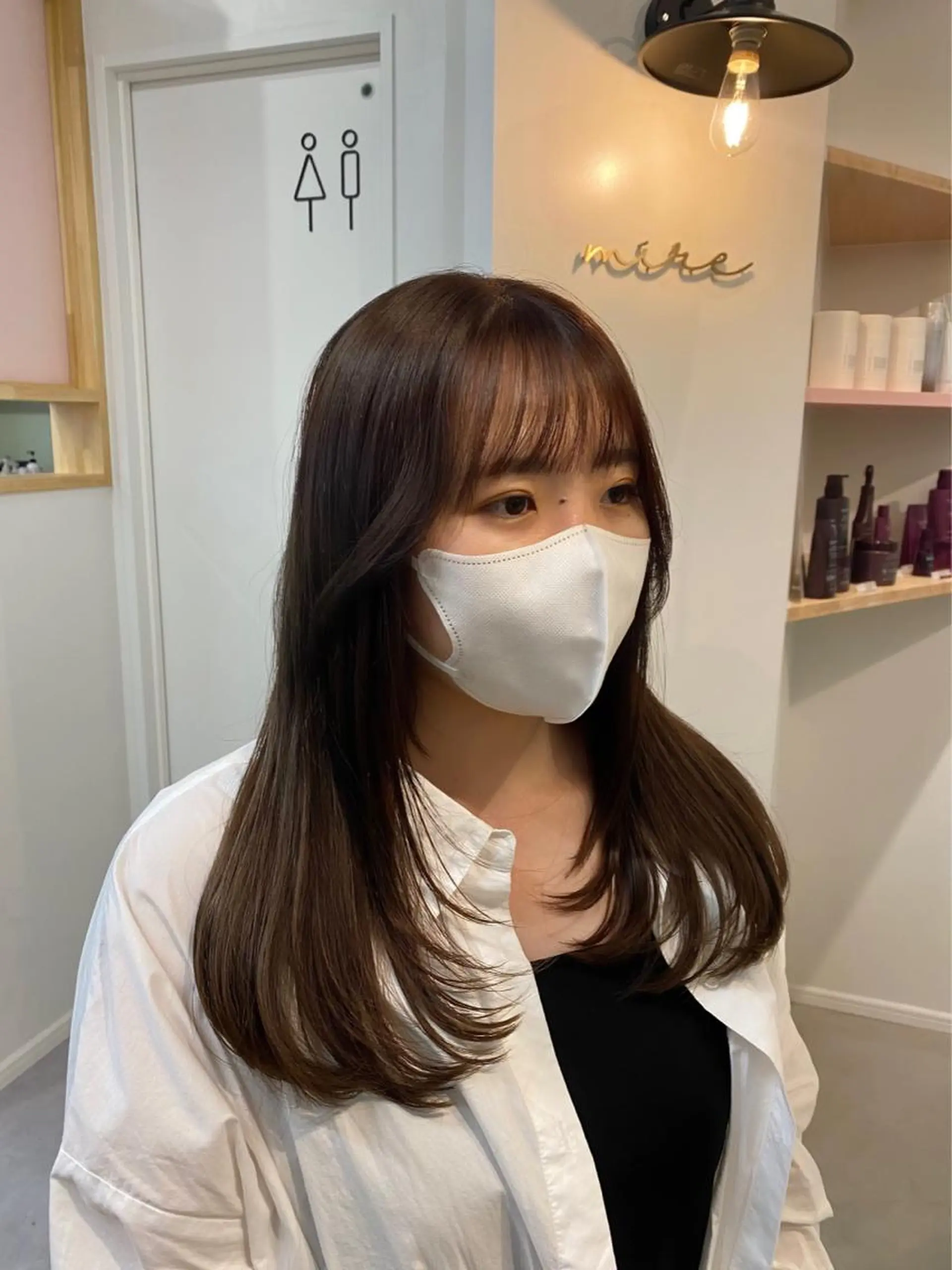 ロング レイヤーカット カット sanae /透明感カラーのヘアスタイル