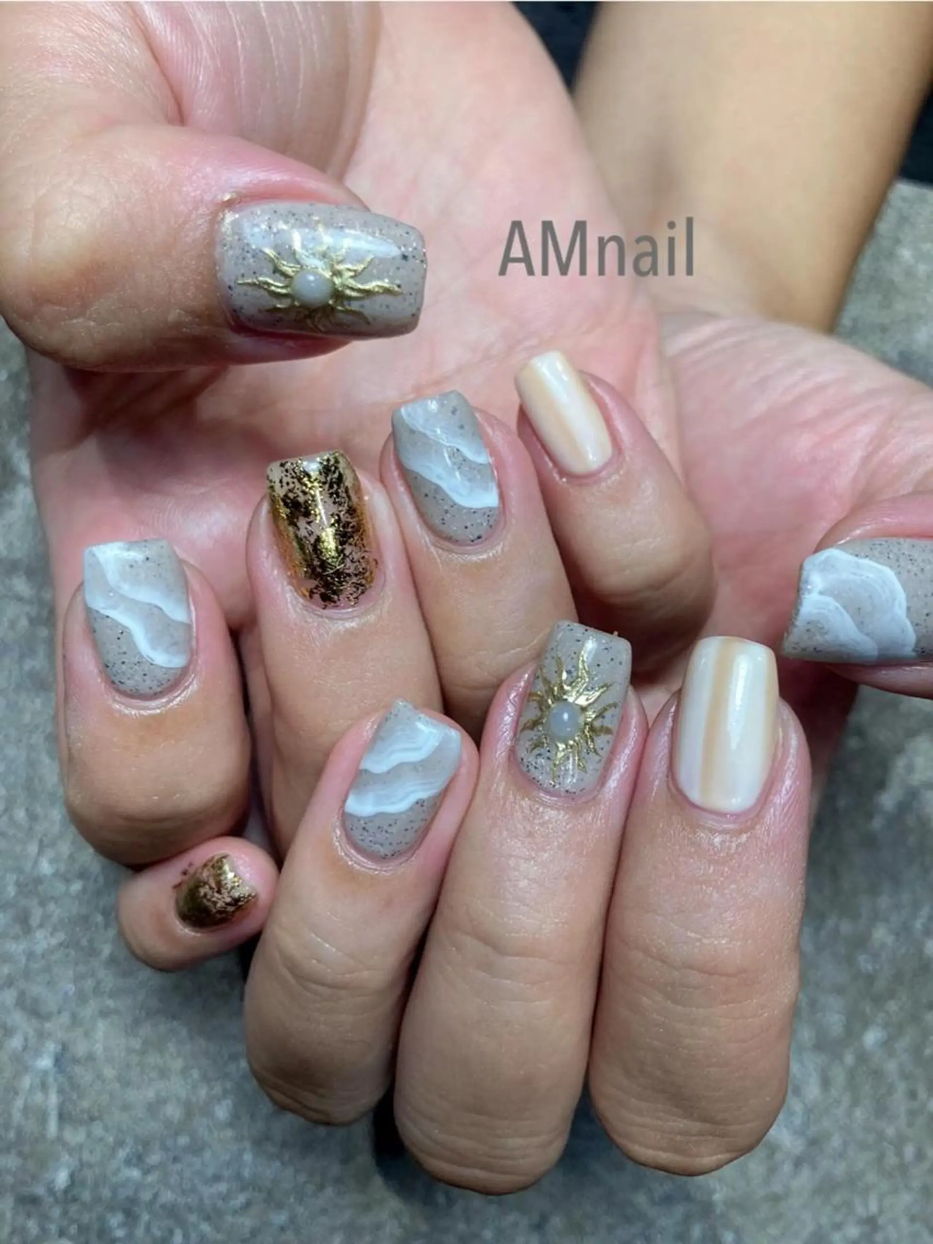 ネイル アートネイル 持ち込み ハンドネイル Am:nail 柏 SUE（スゥ）のネイルデザイン