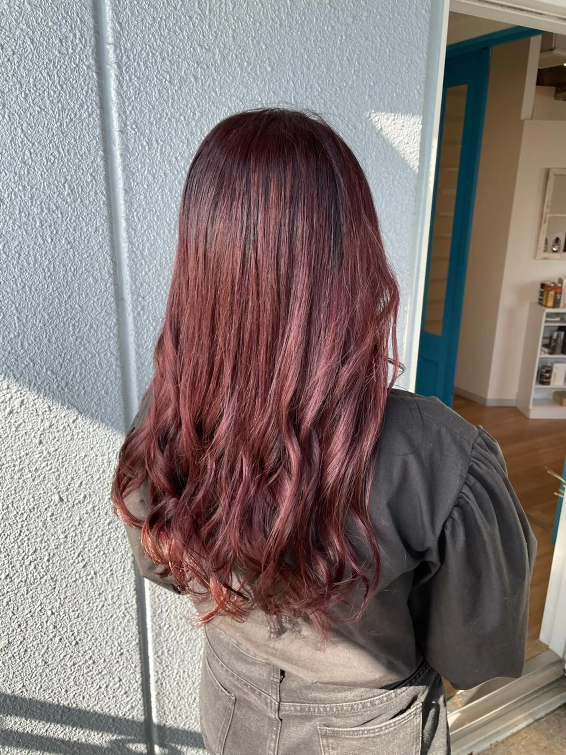 ロング カラー ヘアアレンジ ピンクカラー なつき/艶ピンク/ girly hairのヘアスタイル